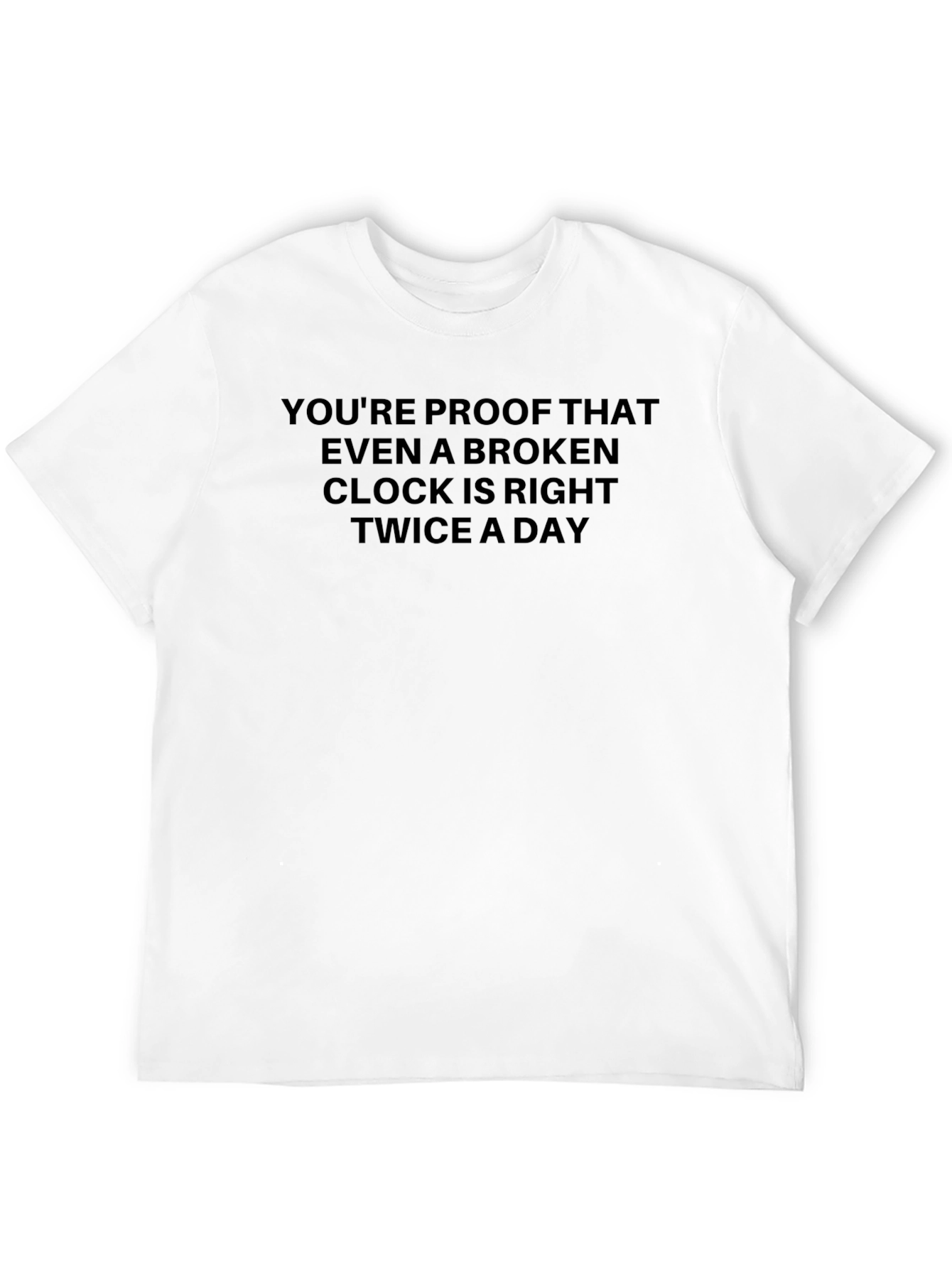 Funny Broken Clock Graphic T-Shirt
