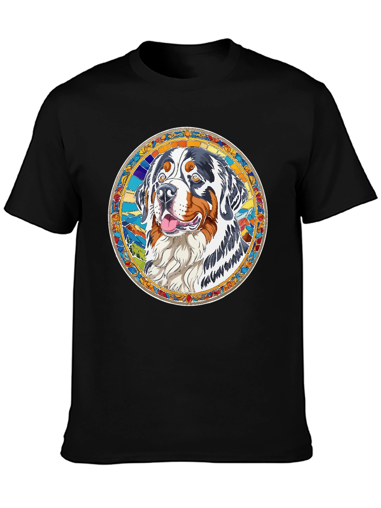 Dog Breed Graphic Tee - Black Cotton Shirt