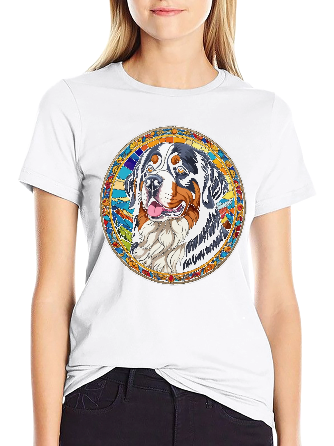 Dog Breed Graphic Tee - Black Cotton Shirt
