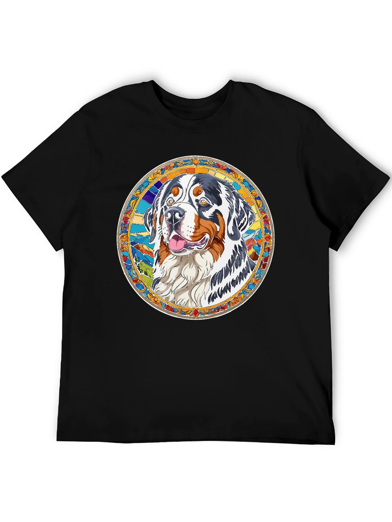 Dog Breed Graphic Tee - Black Cotton Shirt