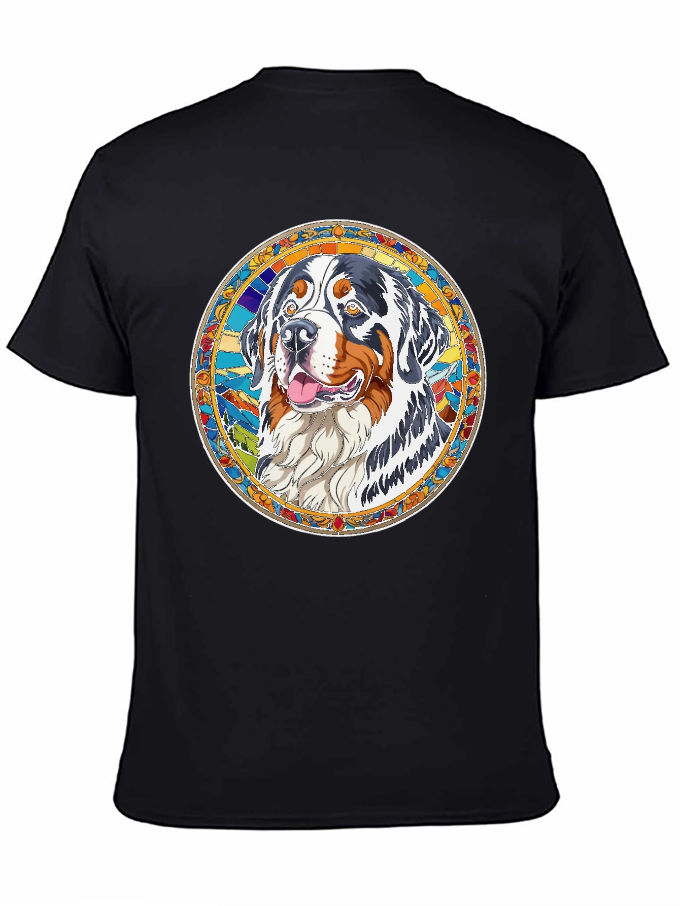 Dog Breed Graphic Tee - Black Cotton Shirt
