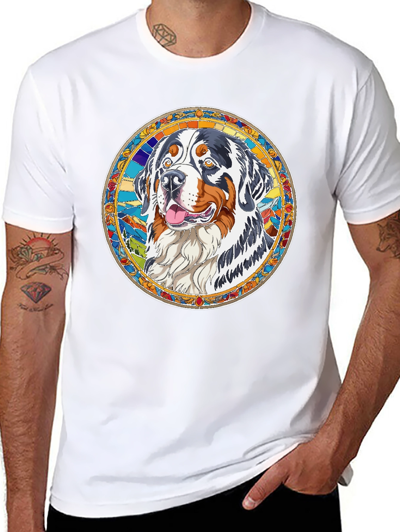 Dog Breed Graphic Tee - Black Cotton Shirt