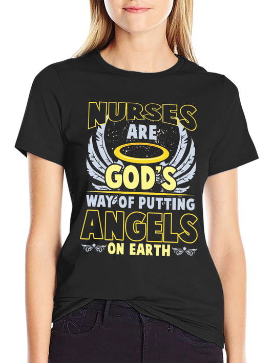 Nurses Are Gods Angels Graphic Tee