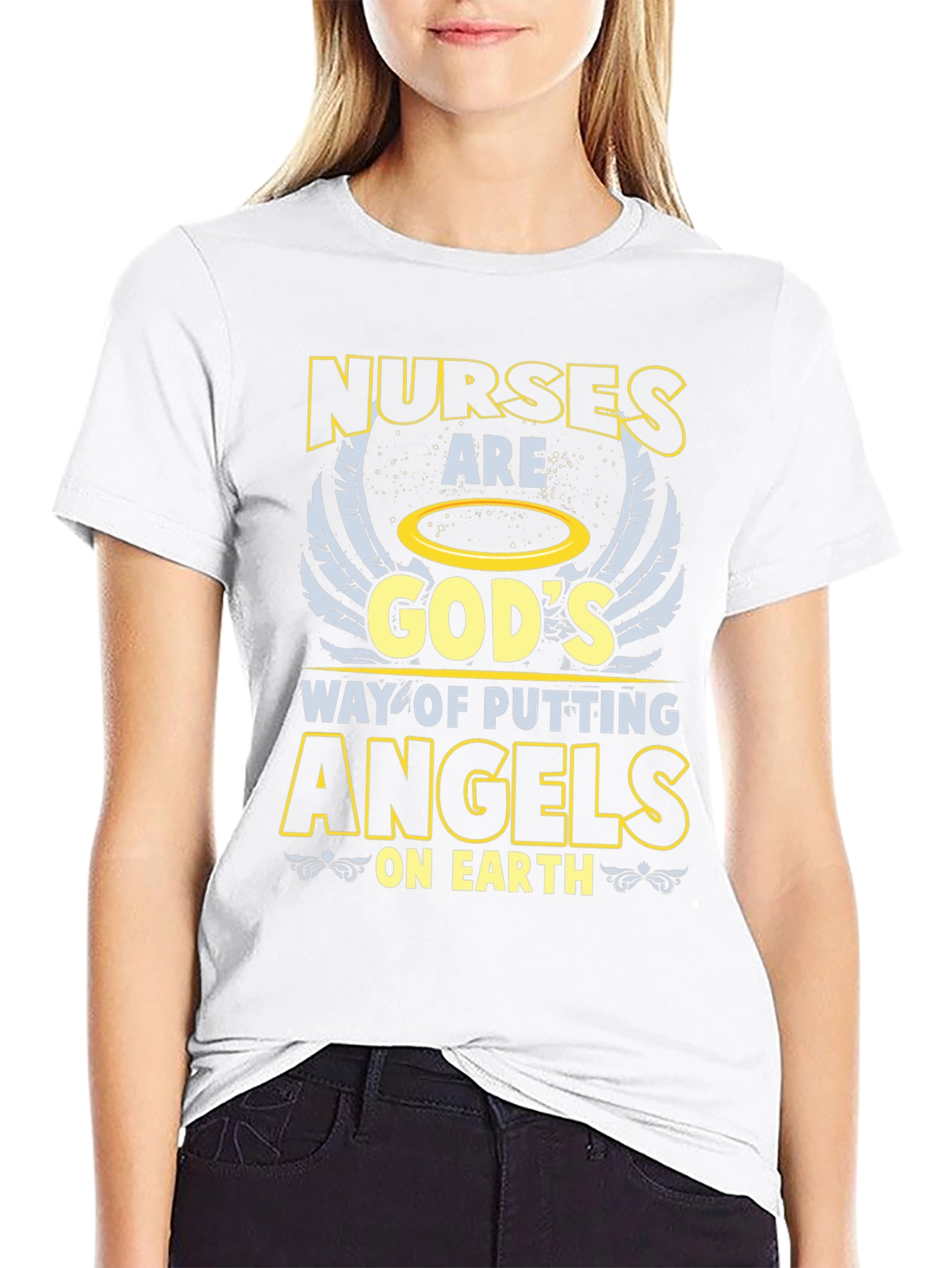 Nurses Are Gods Angels Graphic Tee