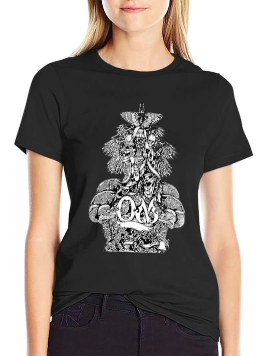 Om Band Graphic Tee - Black Cotton T-Shirt