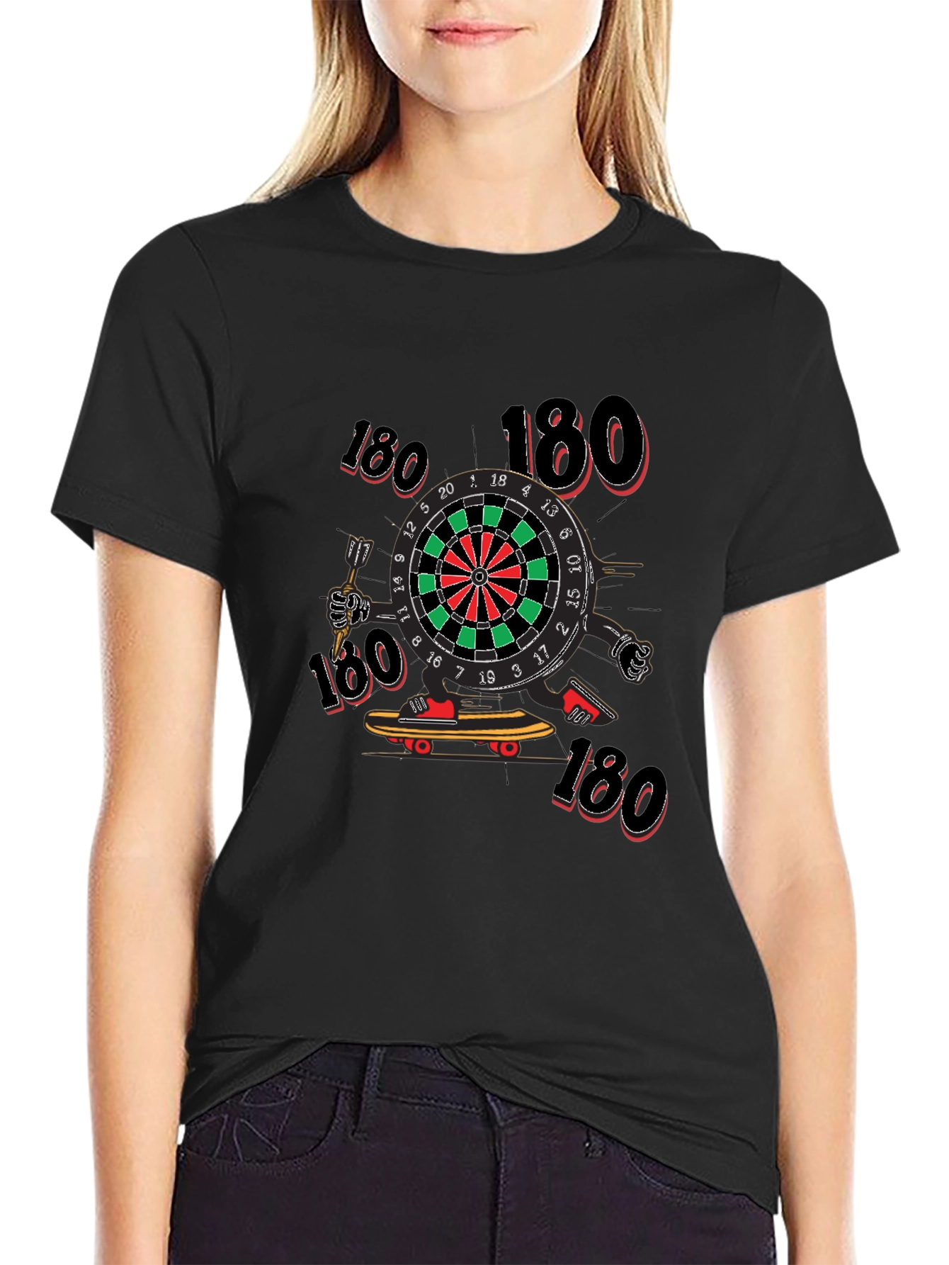 Darts 180 Black Graphic Tee