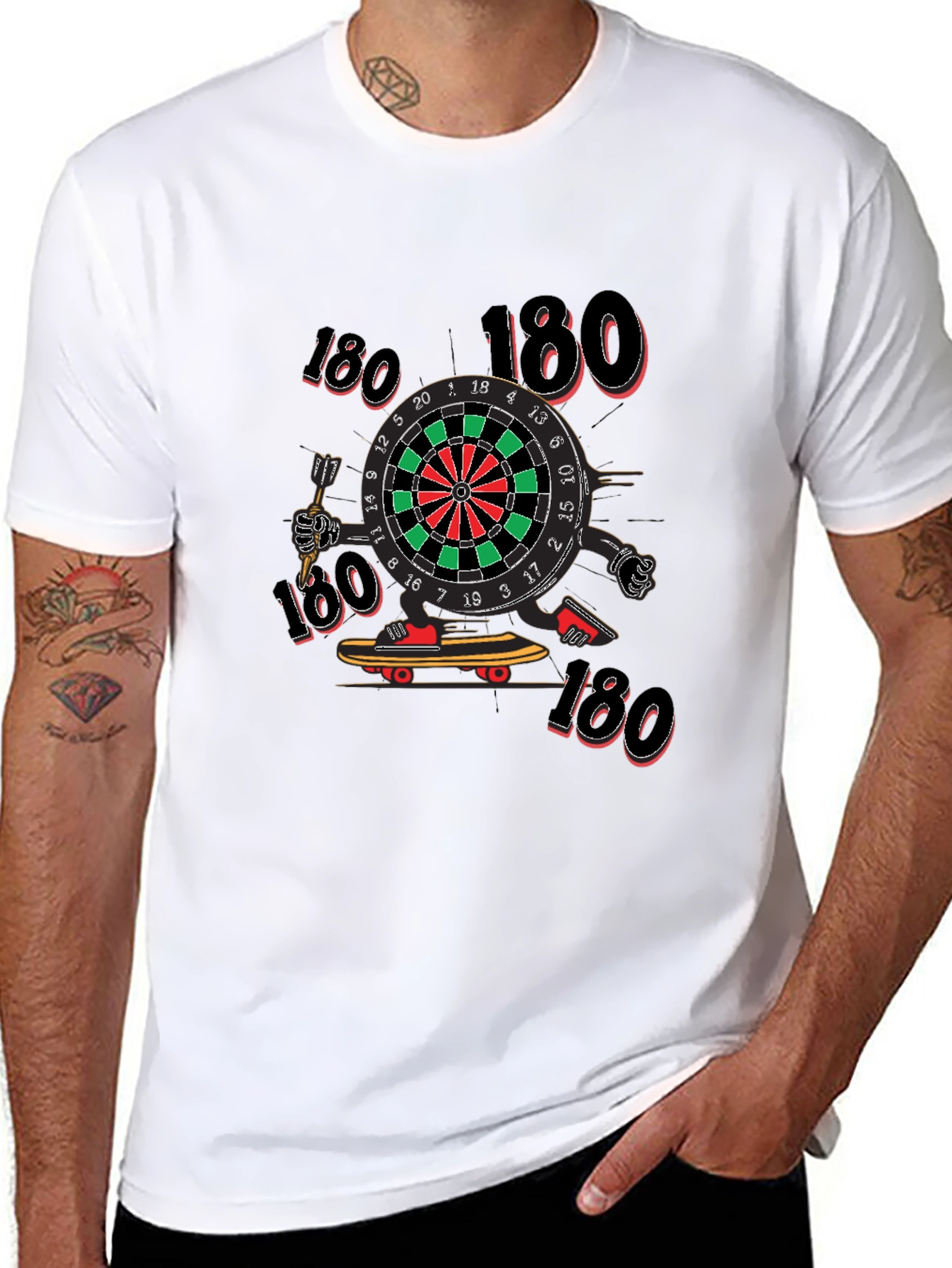 Darts 180 Black Graphic Tee