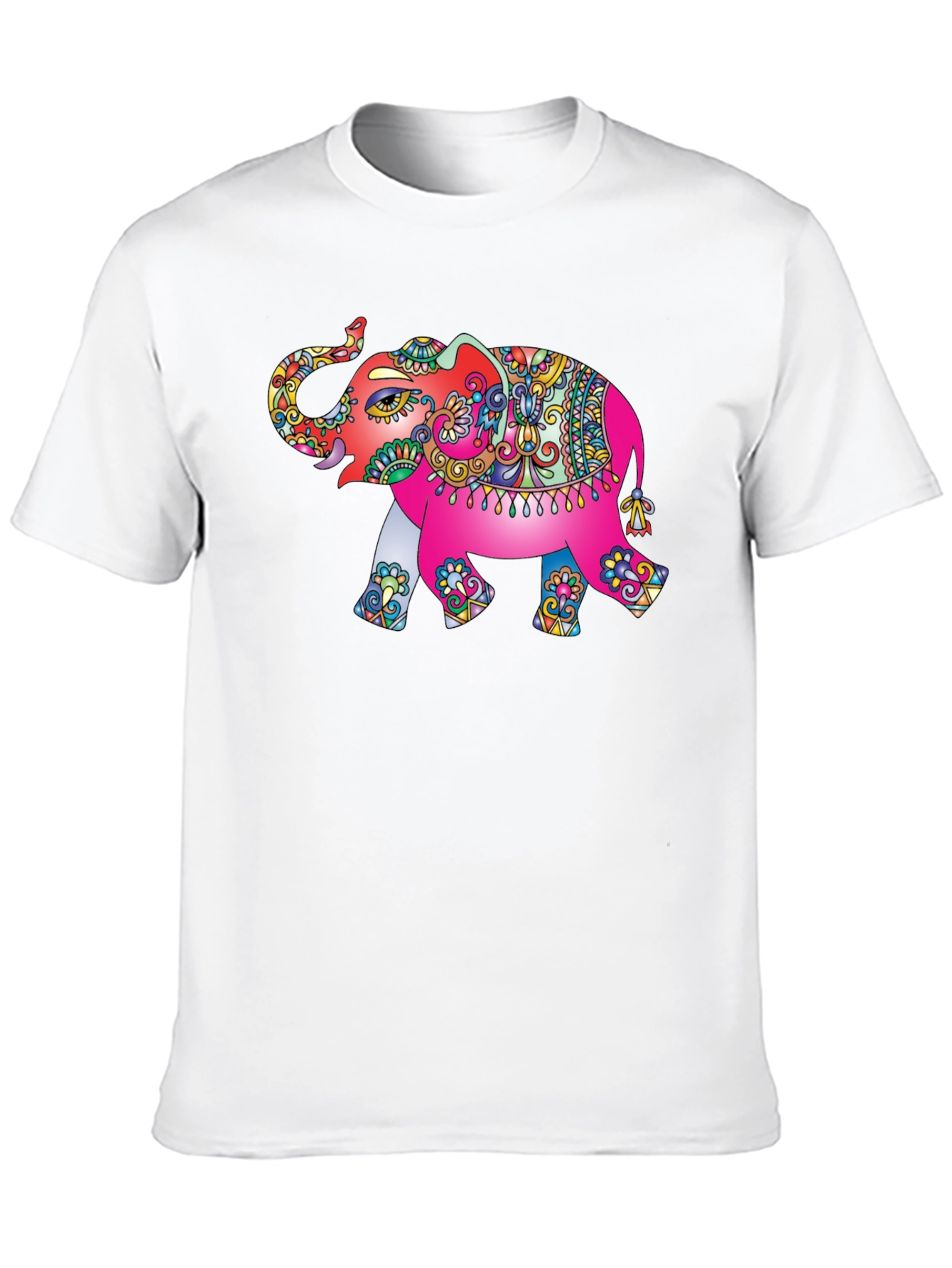 Elephant Graphic Tee - Black Casual T-Shirt