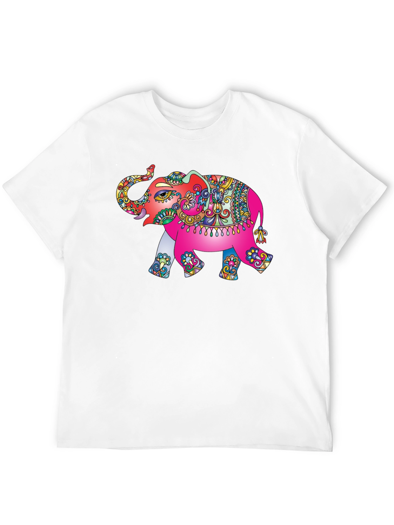 Elephant Graphic Tee - Black Casual T-Shirt