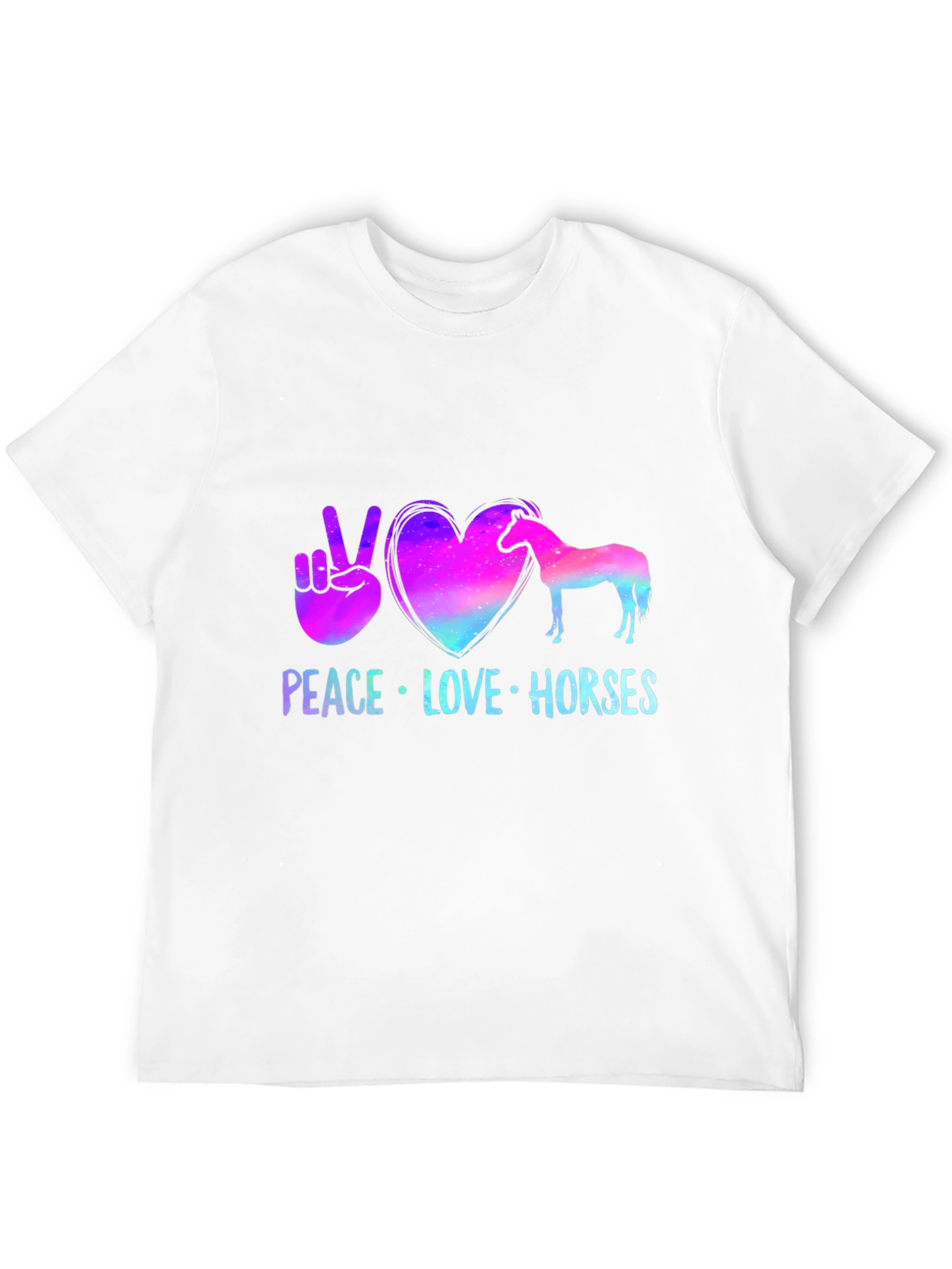 Peace Love Horses Graphic Tee