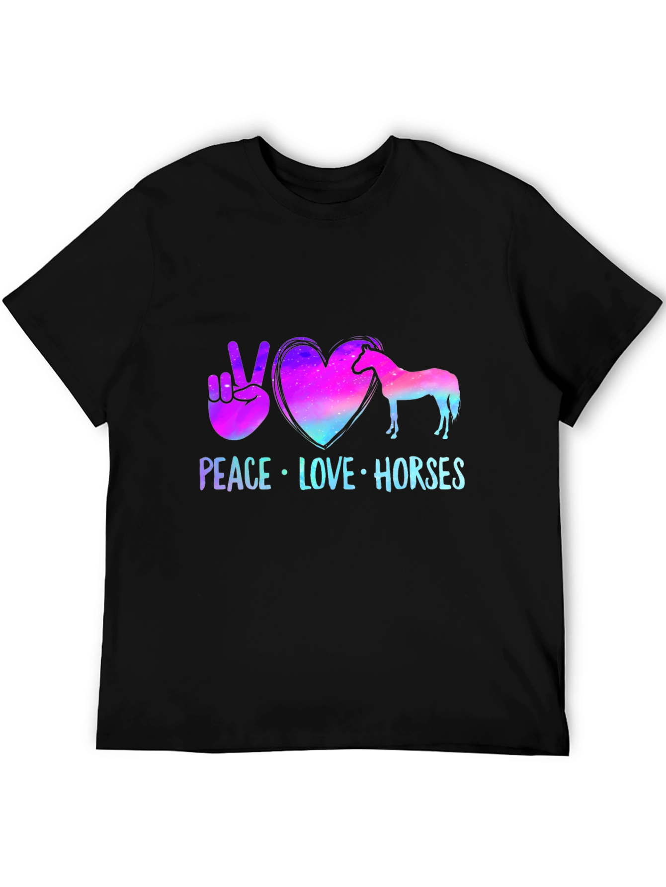 Peace Love Horses Graphic Tee