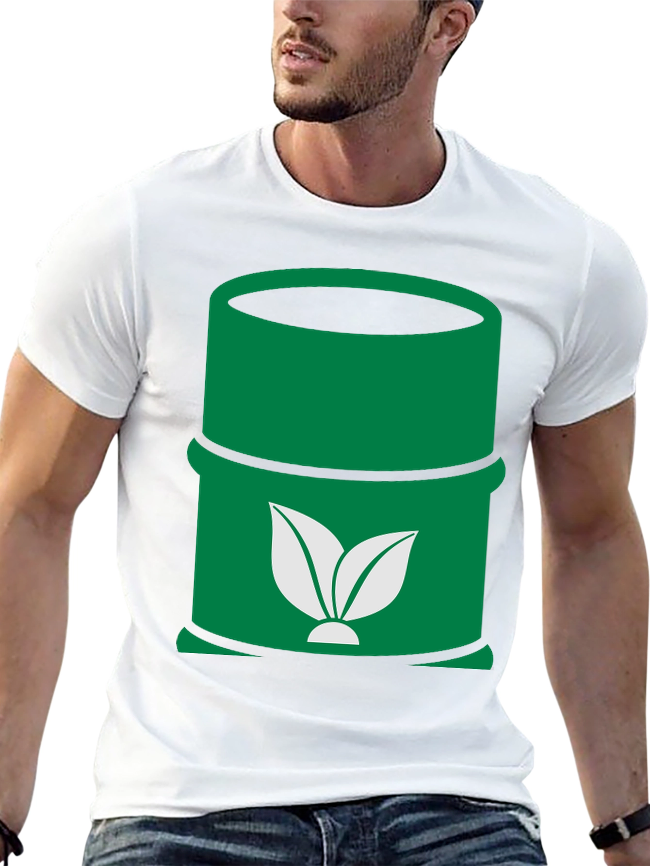 Eco-Friendly Green Barrel Graphic Tee