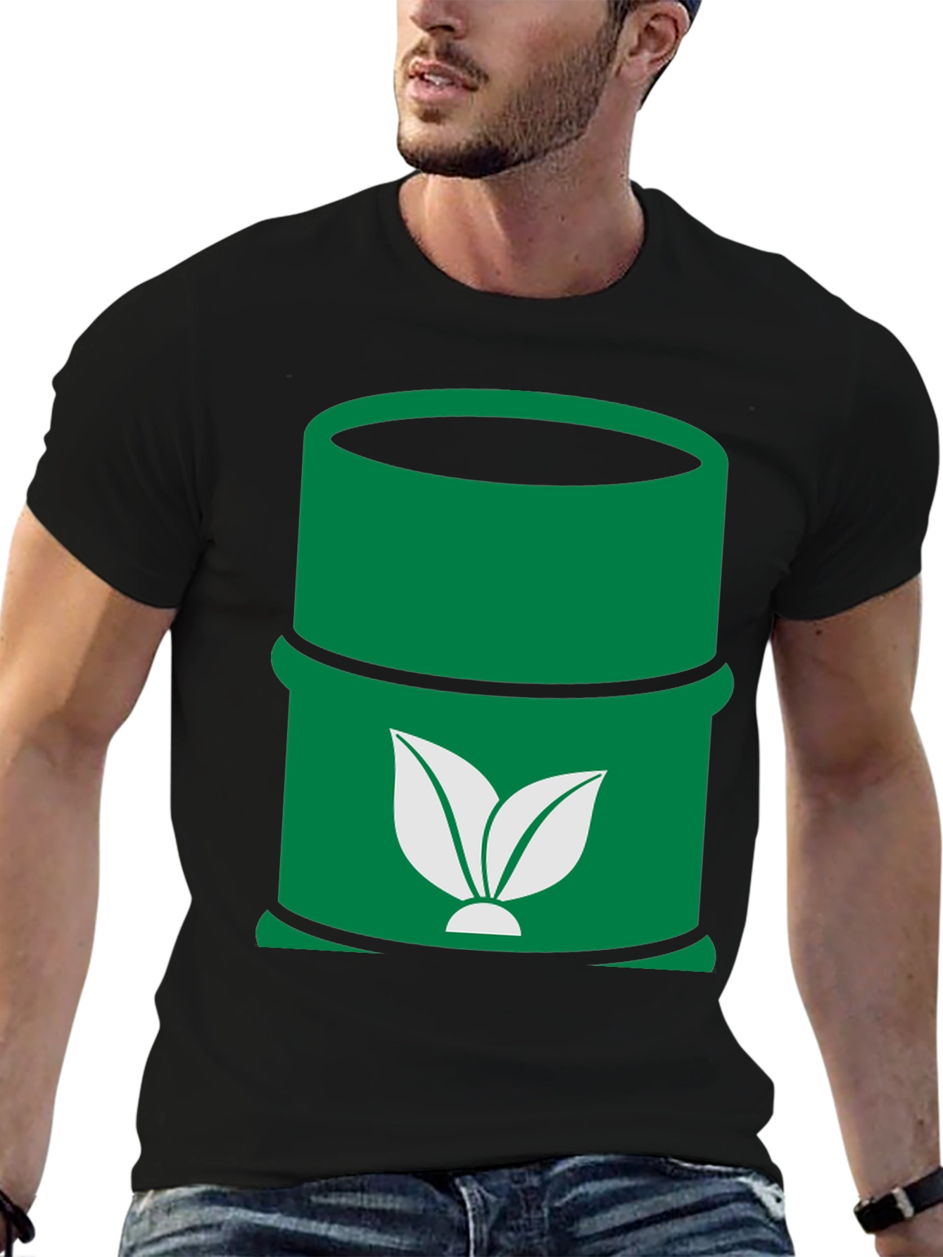 Eco-Friendly Green Barrel Graphic Tee