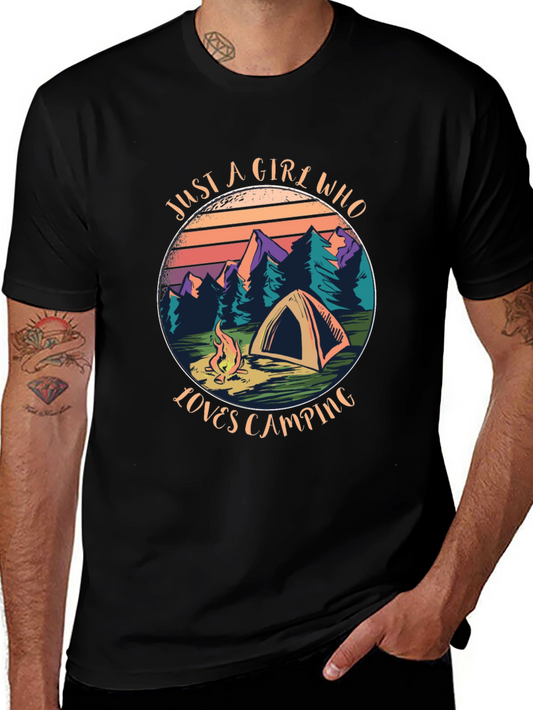 Camping Lover Tee - Just A Girl Who Loves Camping