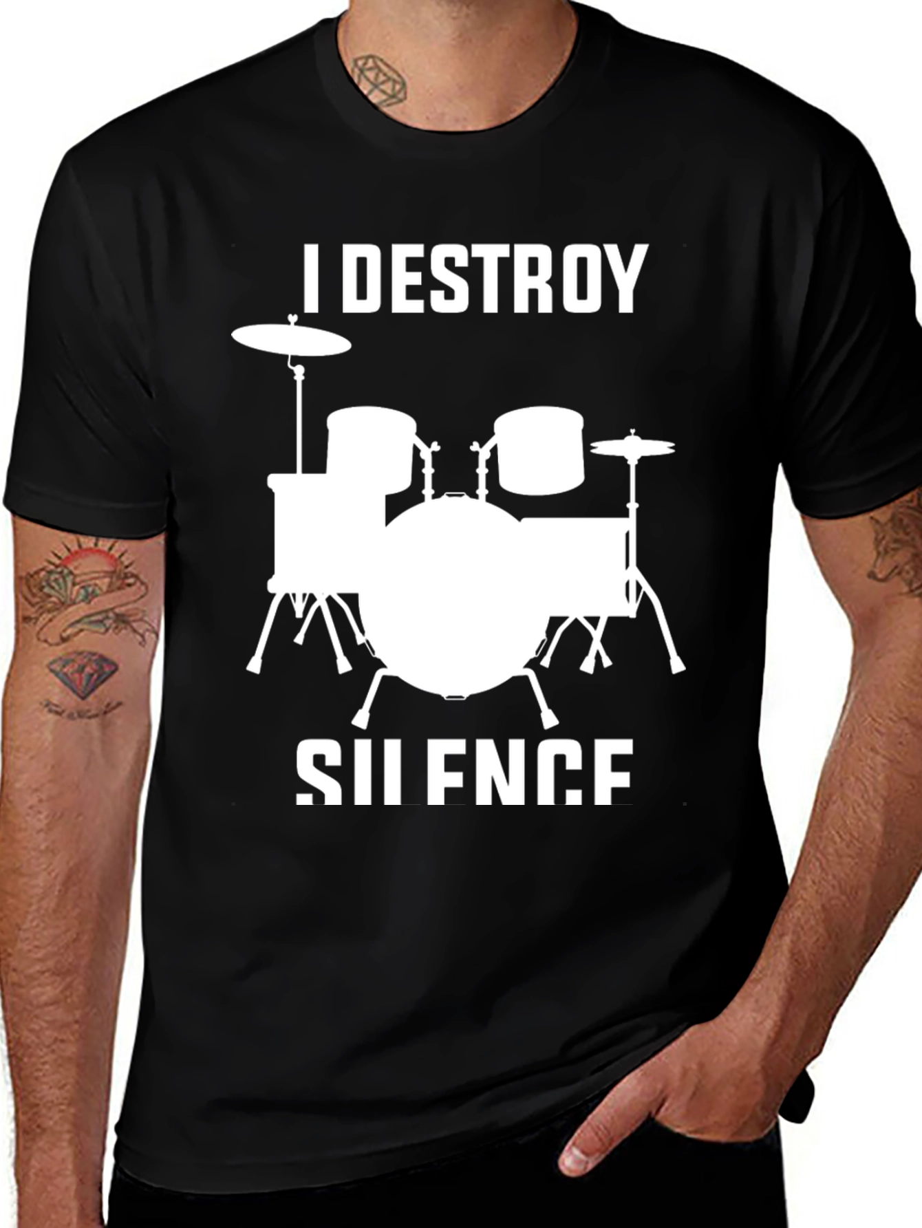 I Destroy Silence Drummer T-Shirt