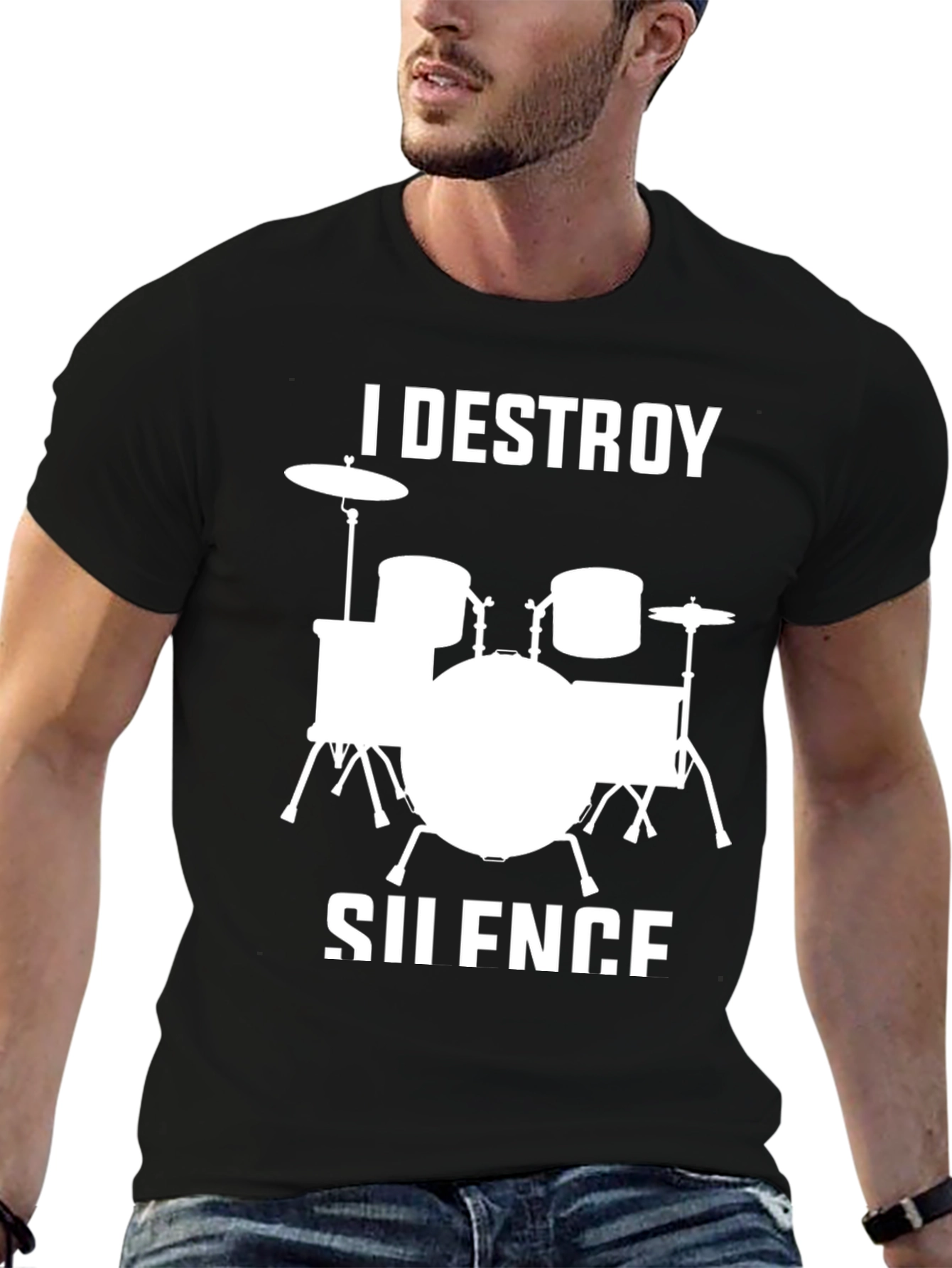 I Destroy Silence Drummer T-Shirt