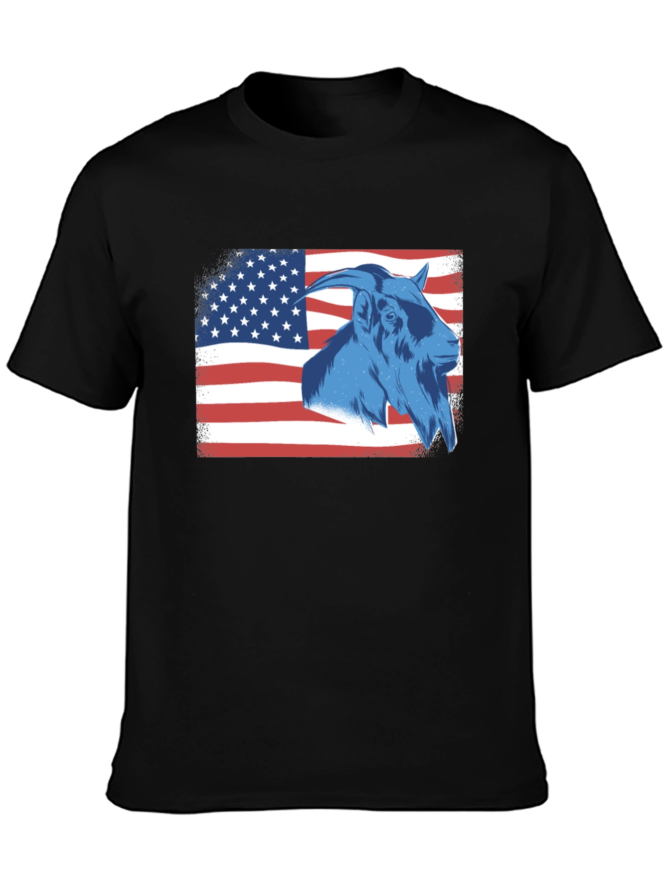 Goat USA Flag T-Shirt - Patriotic Graphic Tee