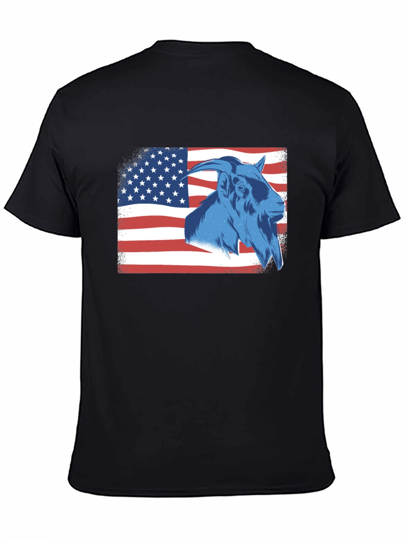 Goat USA Flag T-Shirt - Patriotic Graphic Tee