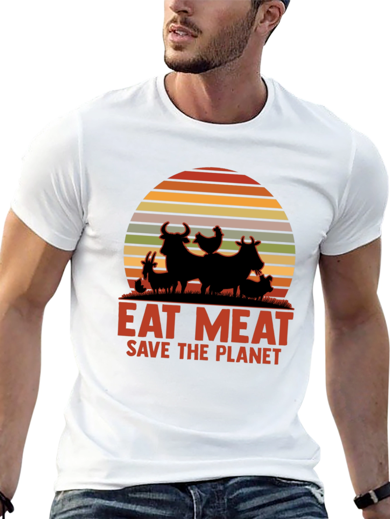 Eat Meat Save the Planet Graphic Tee