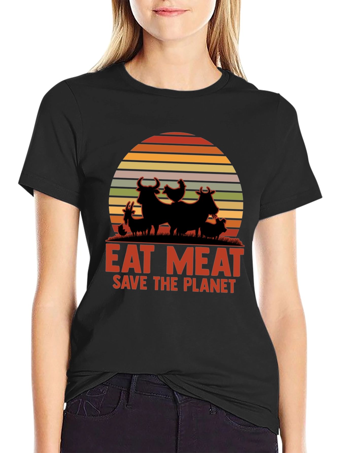 Eat Meat Save the Planet Graphic Tee