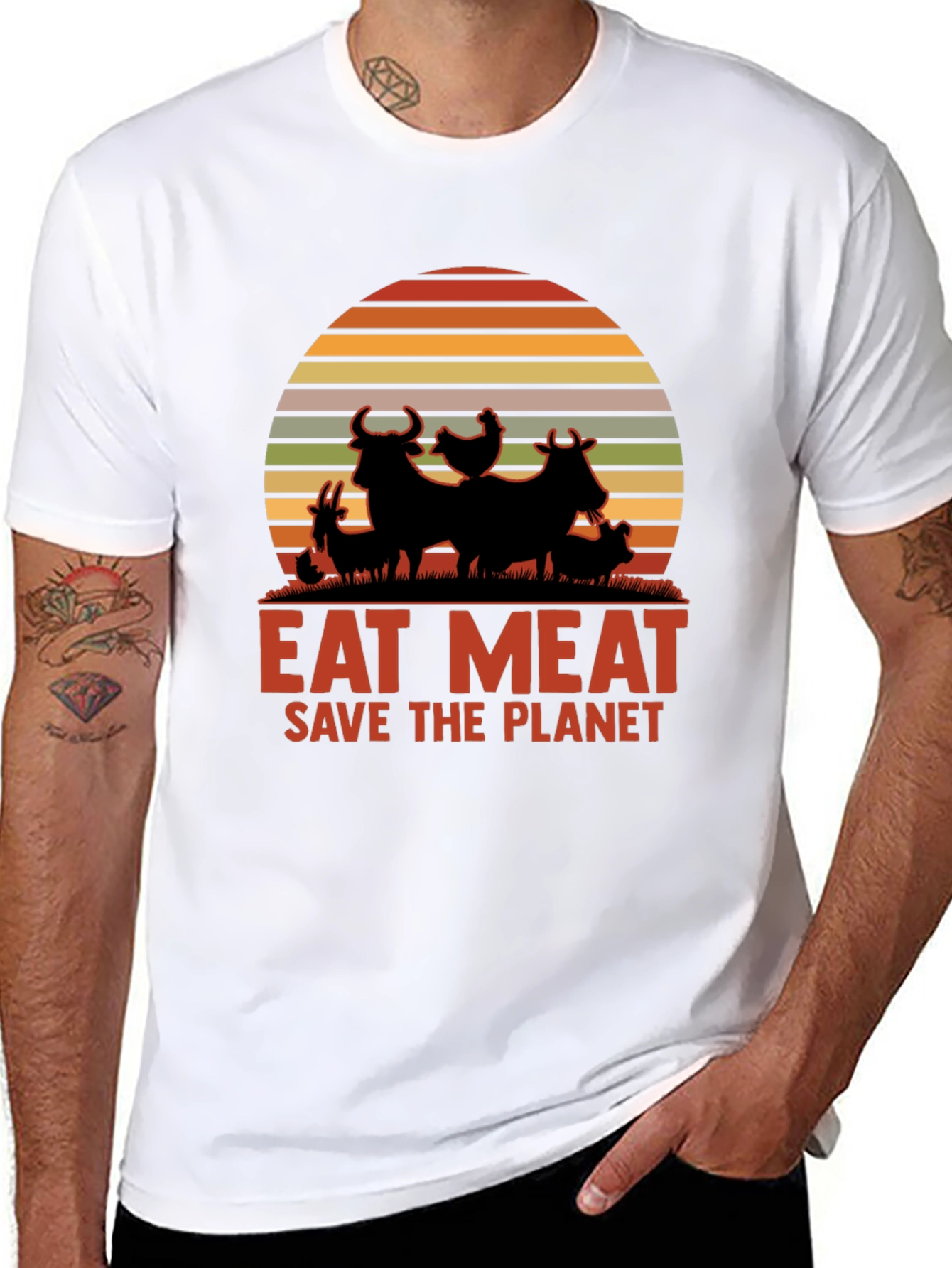 Eat Meat Save the Planet Graphic Tee