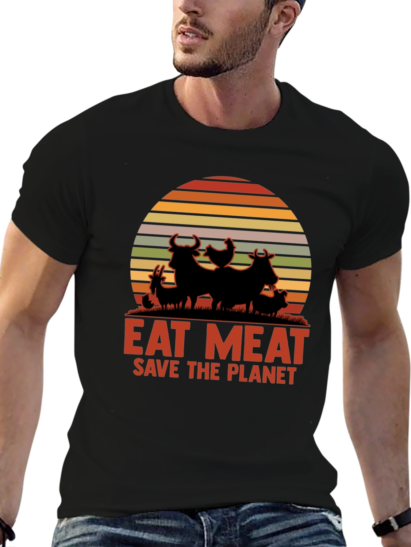 Eat Meat Save the Planet Graphic Tee