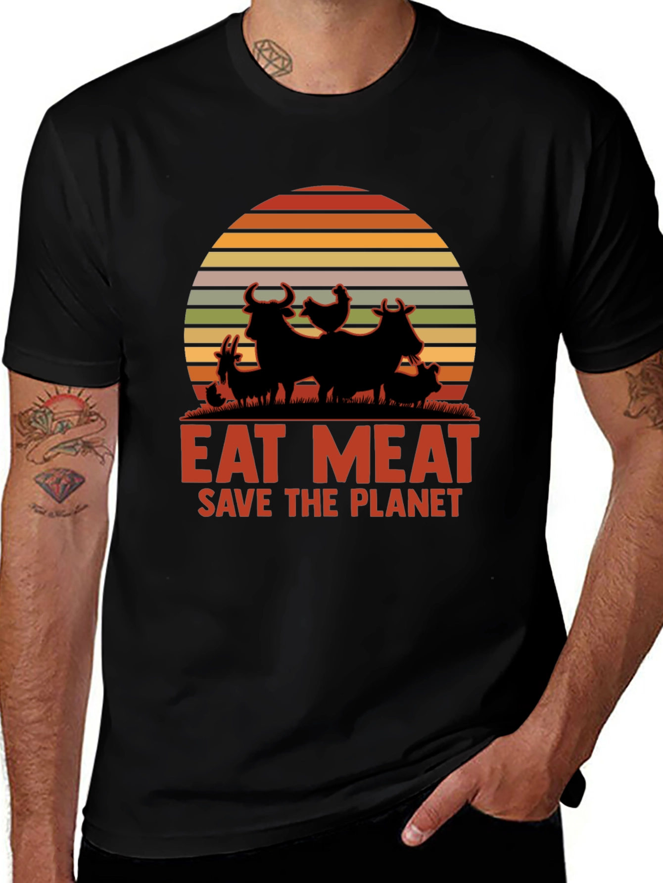 Eat Meat Save the Planet Graphic Tee