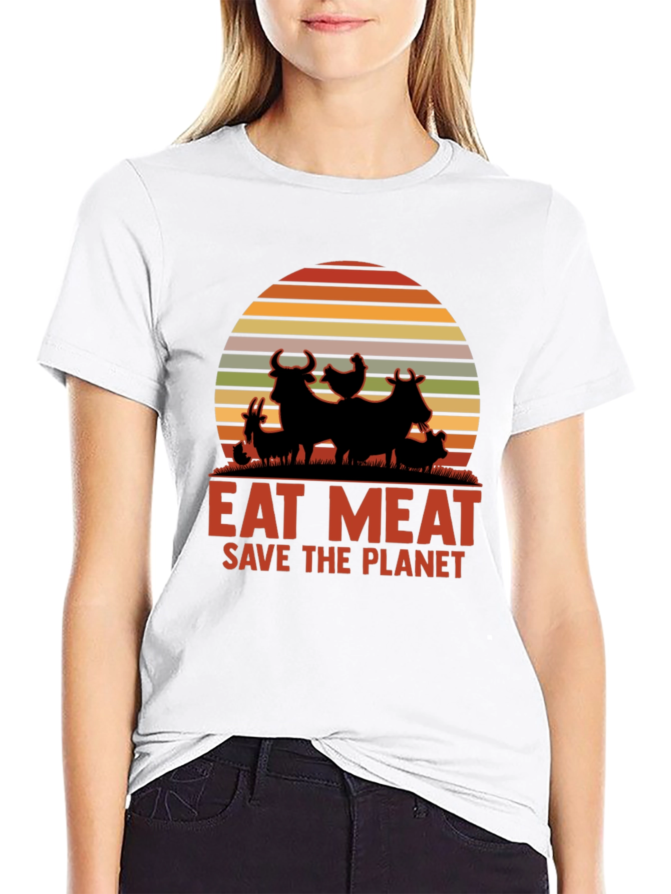 Eat Meat Save the Planet Graphic Tee