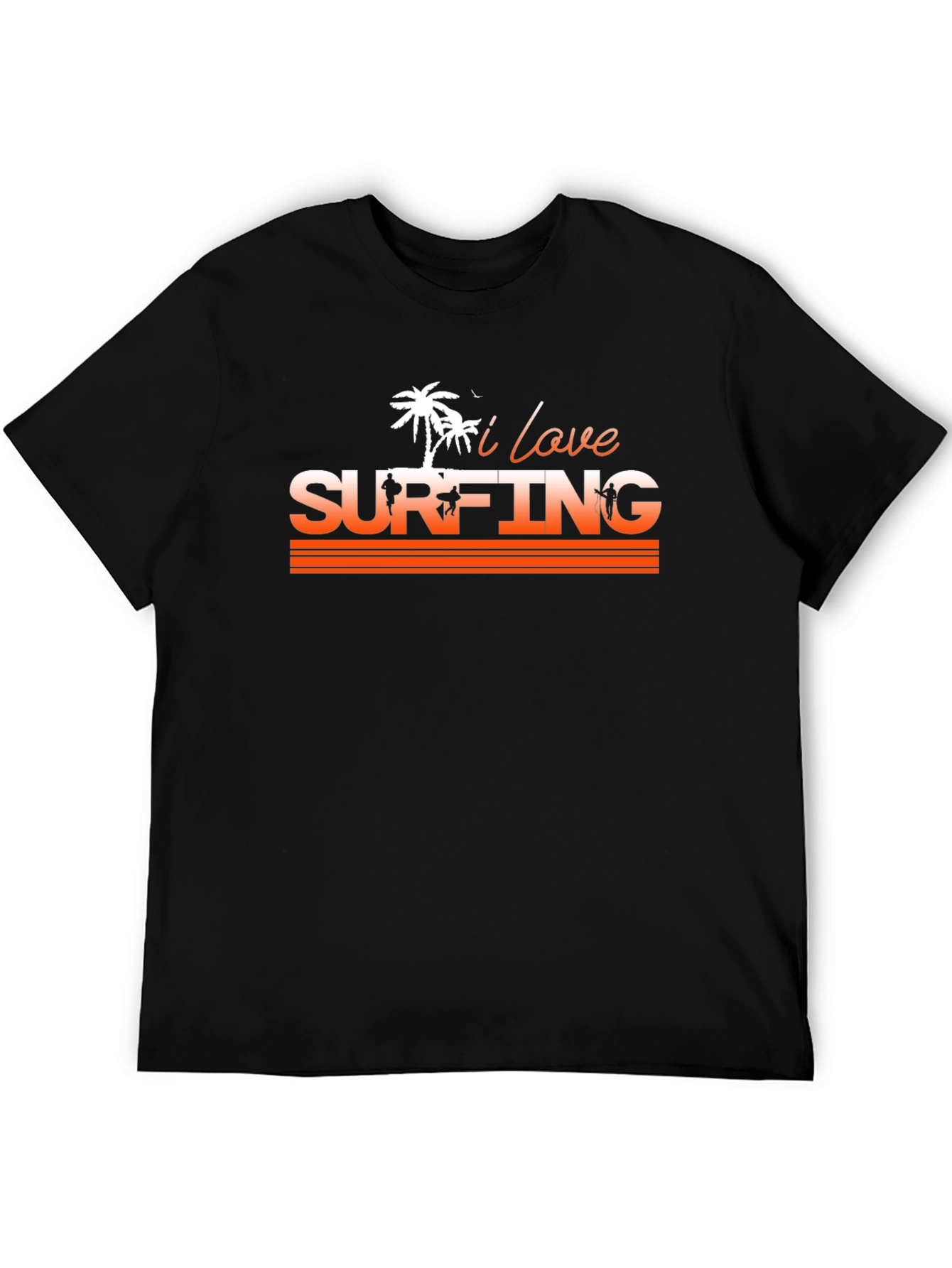 I Love Surfing Graphic T-Shirt - Cool Summer Tee