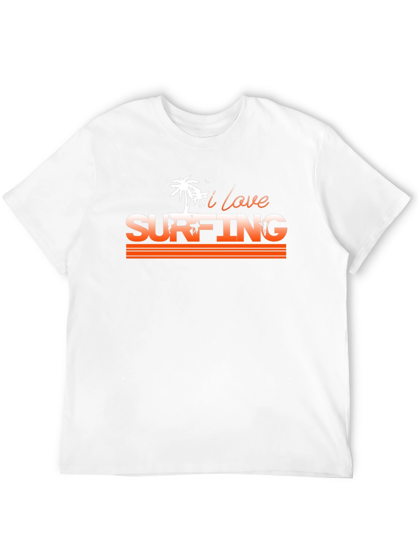 I Love Surfing Graphic T-Shirt - Cool Summer Tee