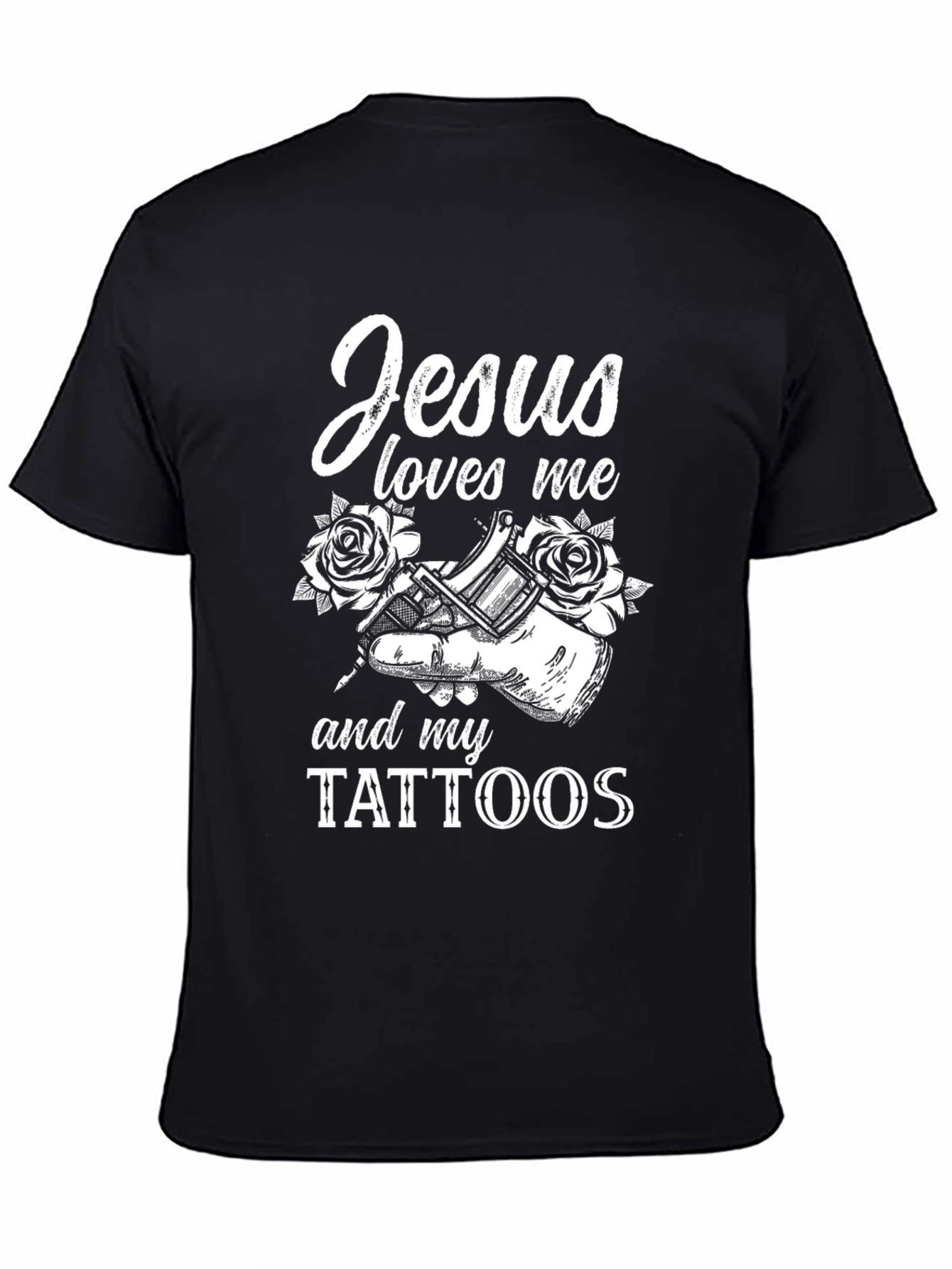 Jesus Loves Me and My Tattoos Graphic Tee