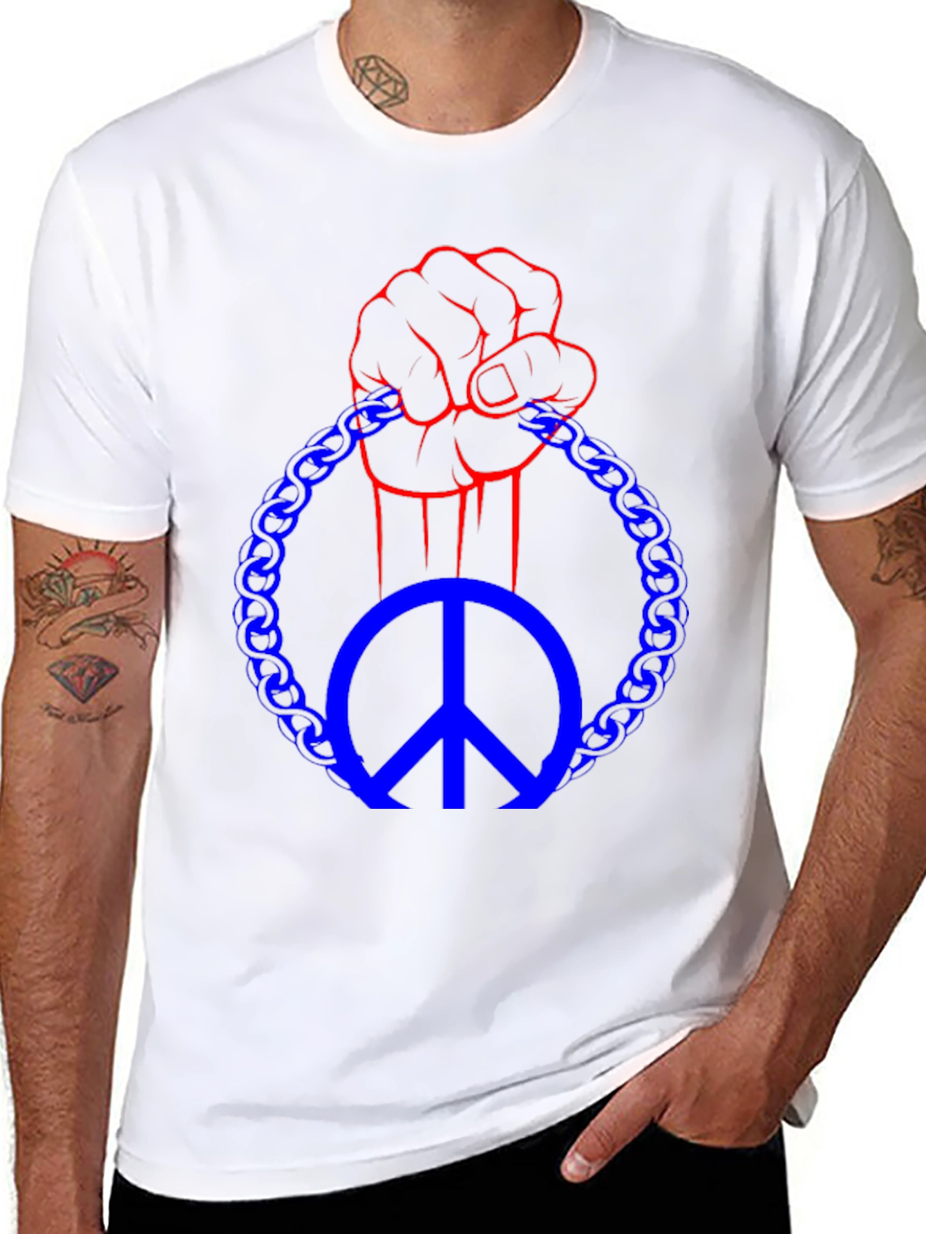 Peace Fist Graphic Tee - Black
