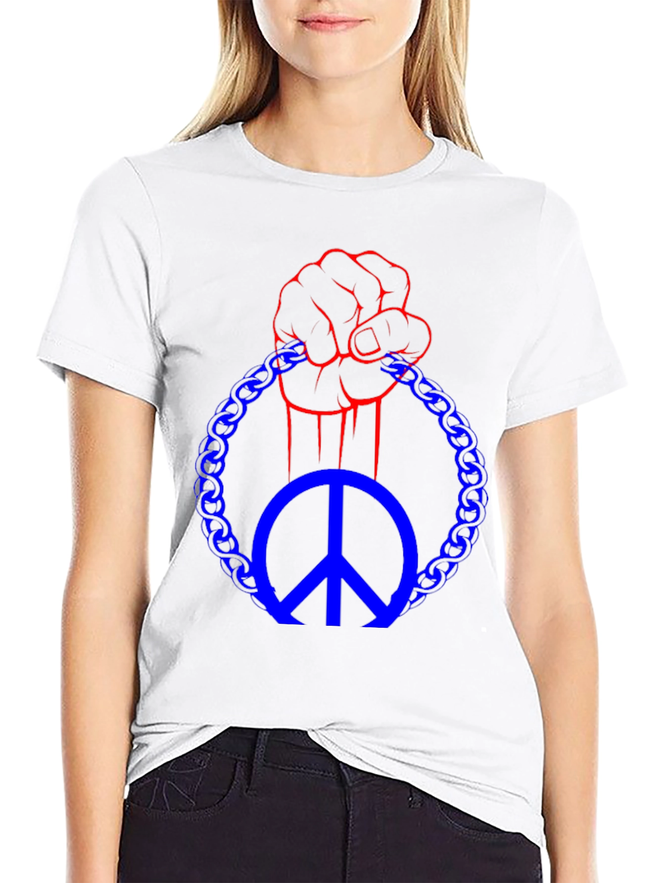 Peace Fist Graphic Tee - Black