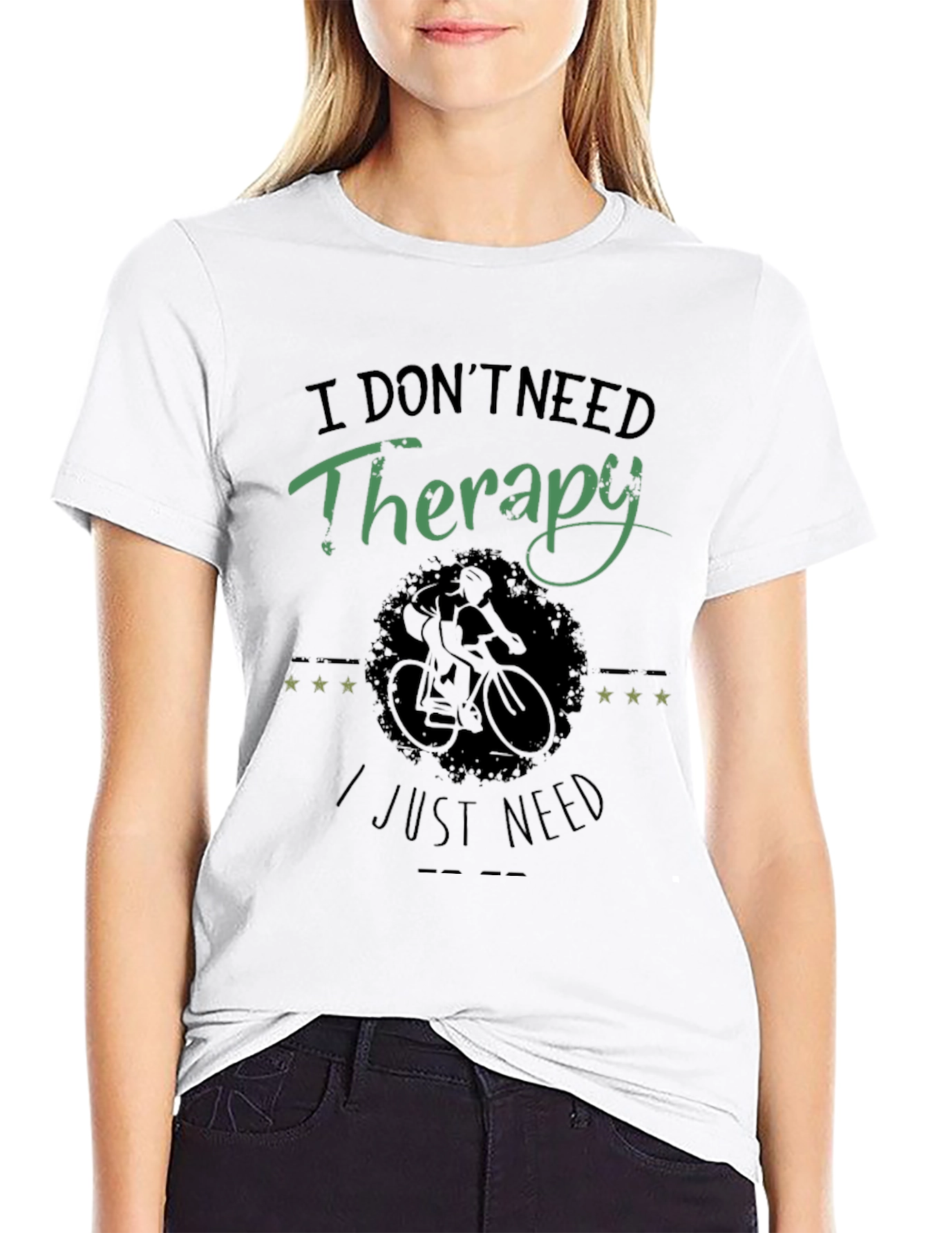 Therapy? I Just Need Cycling Black T-Shirt