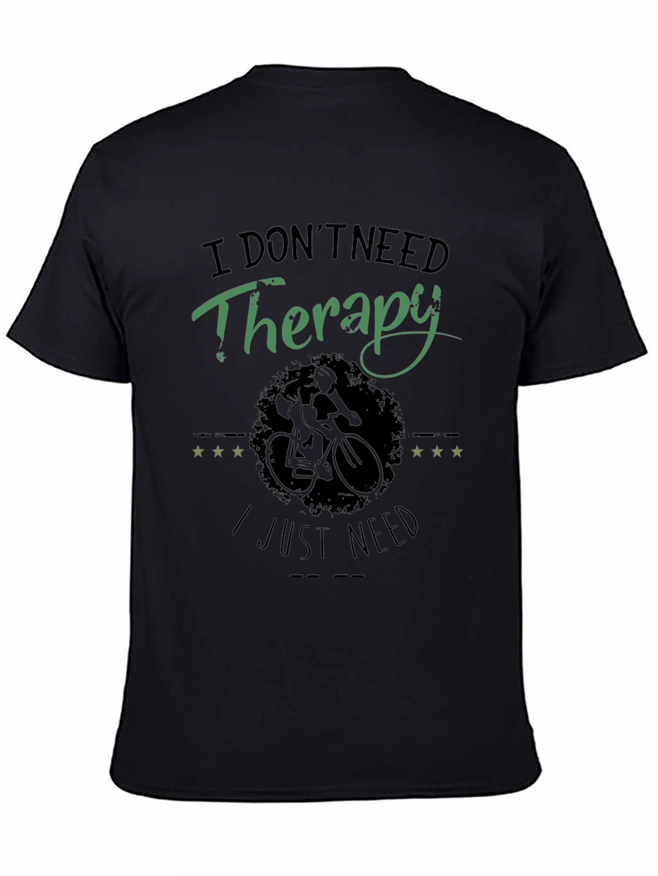 Therapy? I Just Need Cycling Black T-Shirt