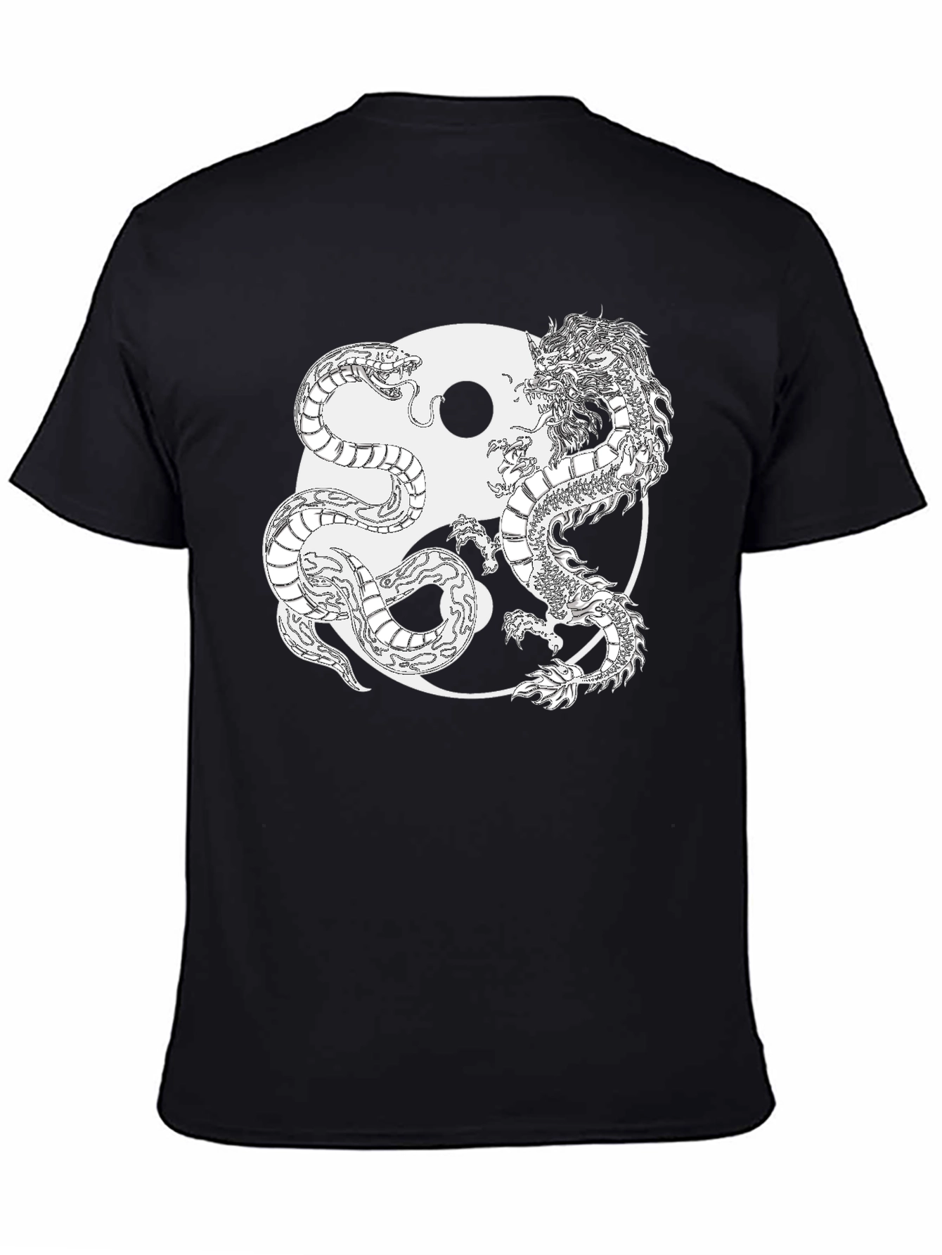 Yin Yang Dragon & Snake Graphic Tee