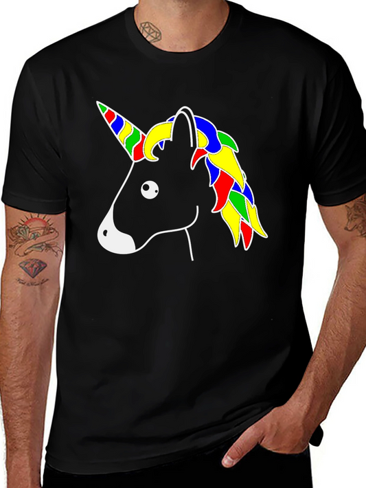 Unicorn Graphic Tee - Colorful Mane Design