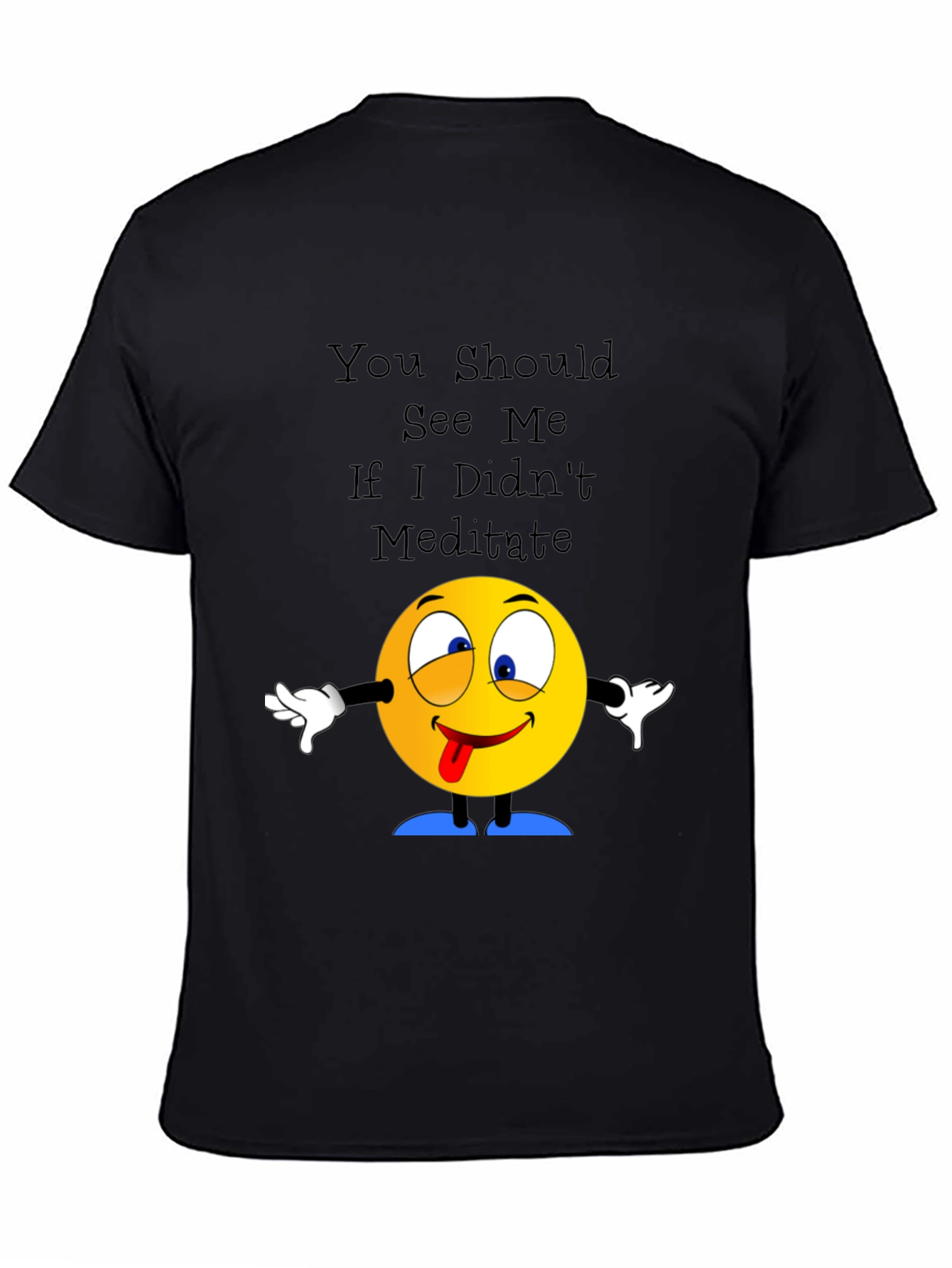 Meditate T-Shirt Crazy Emoji Graphic Tee
