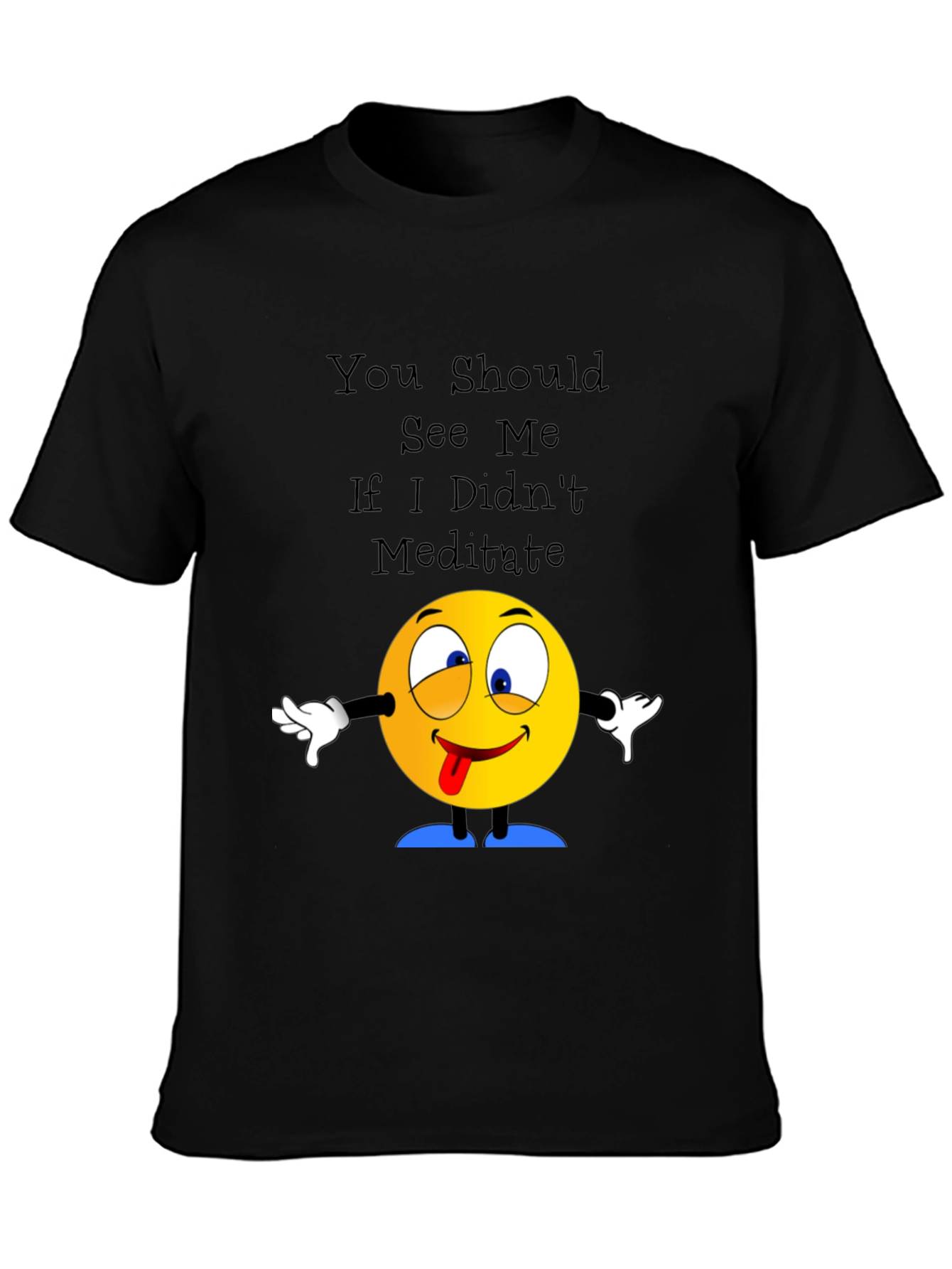 Meditate T-Shirt Crazy Emoji Graphic Tee