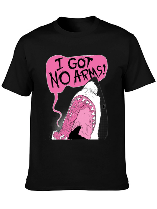Humorous I Got No Arms Shark Graphic T-Shirt