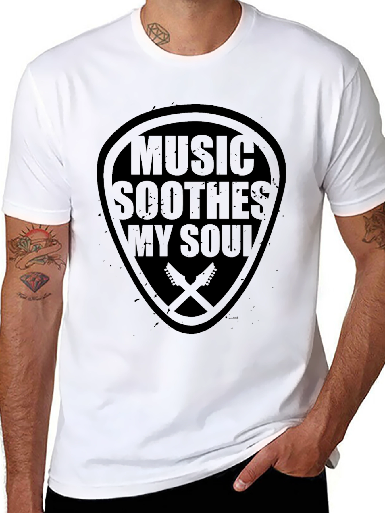 Music Soothes My Soul Black Tee