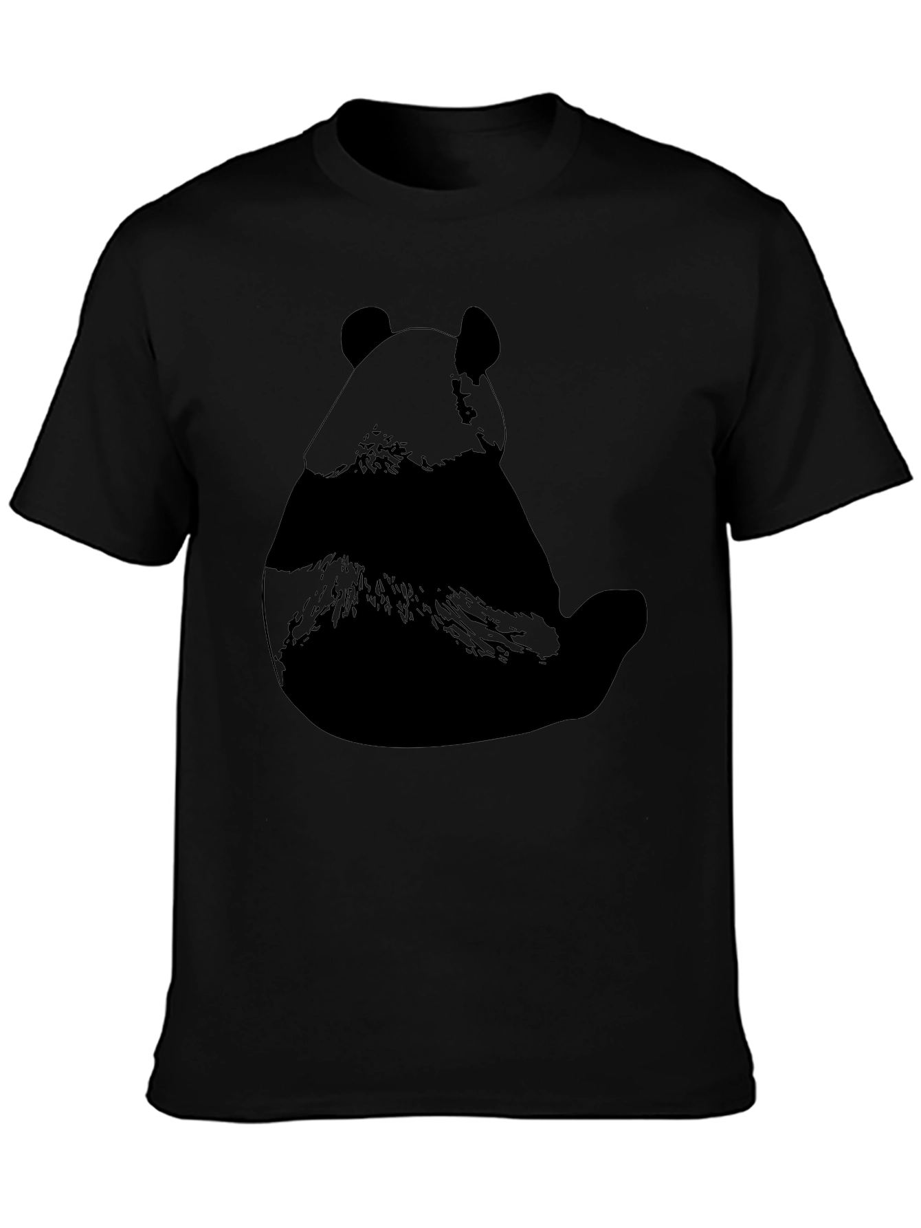 Black Panda Silhouette T-Shirt