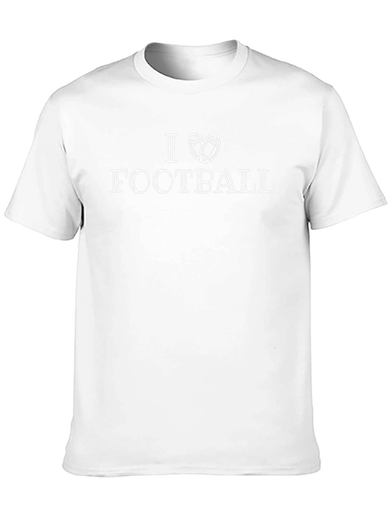 I Love Football Graphic Tee - Black Cotton T-Shirt