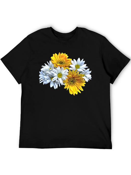 Floral Graphic Tee - Daisy & Sunflower Print