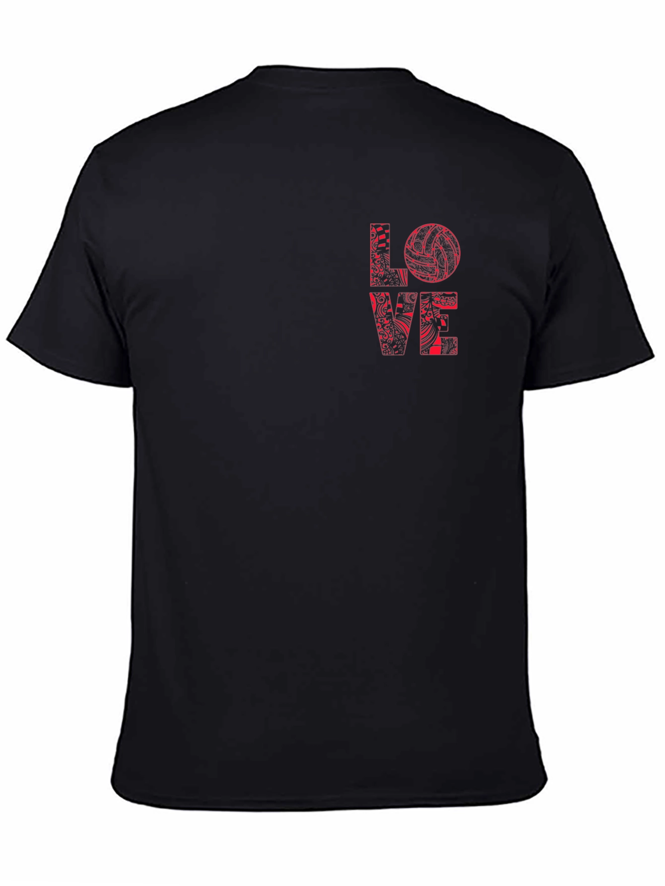 Love Volleyball Graphic Tee - Black