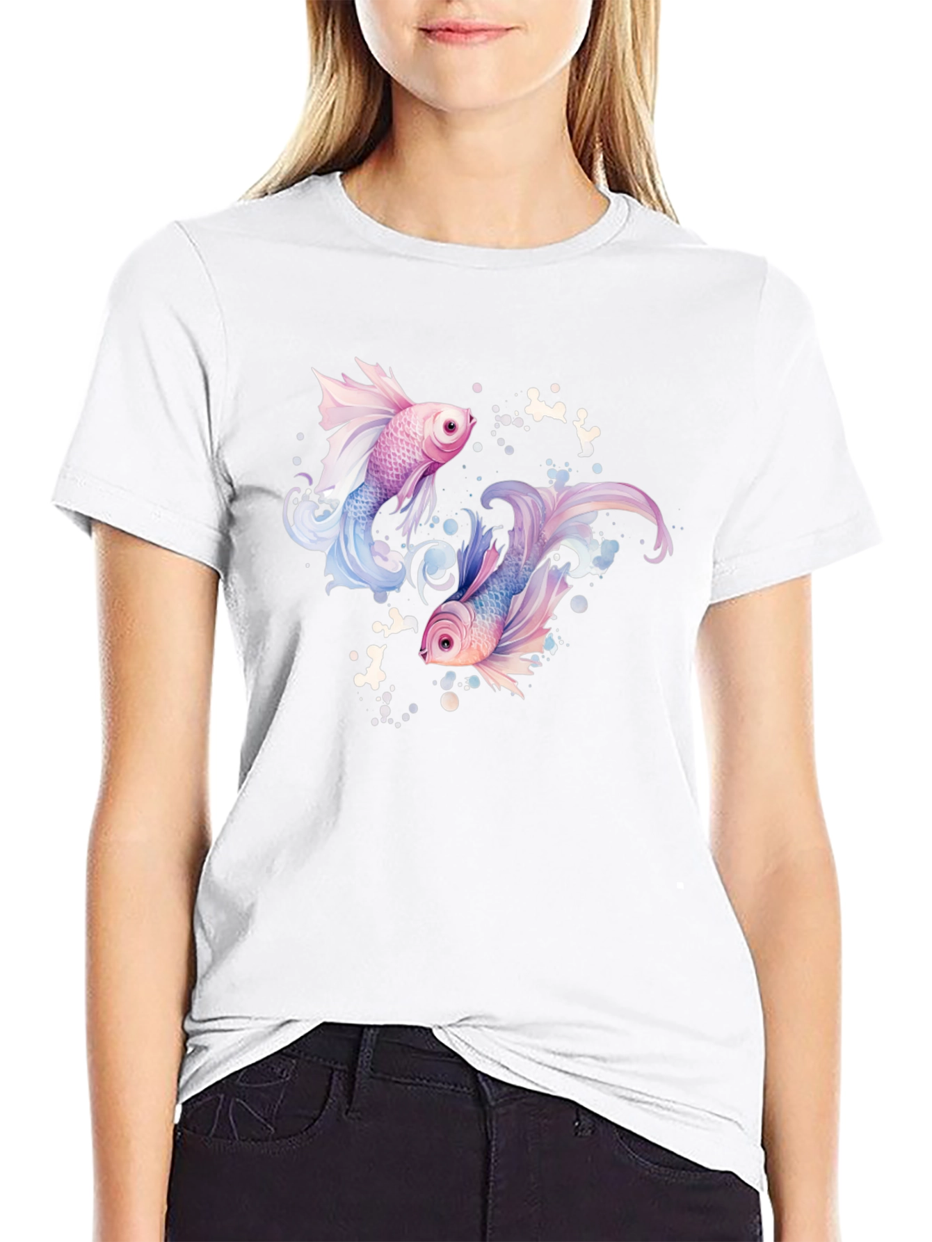 Fish Graphic Black T-Shirt