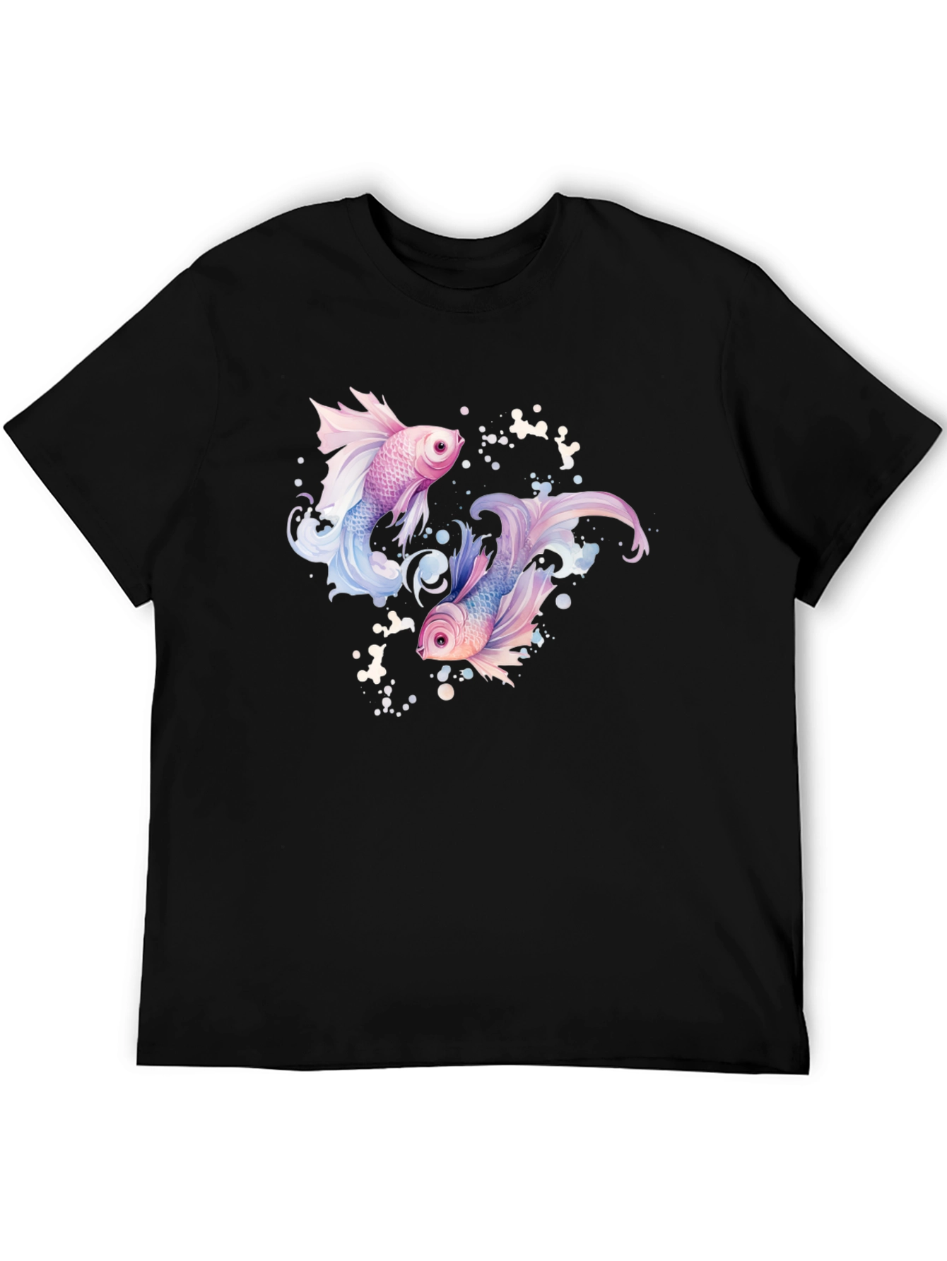 Fish Graphic Black T-Shirt