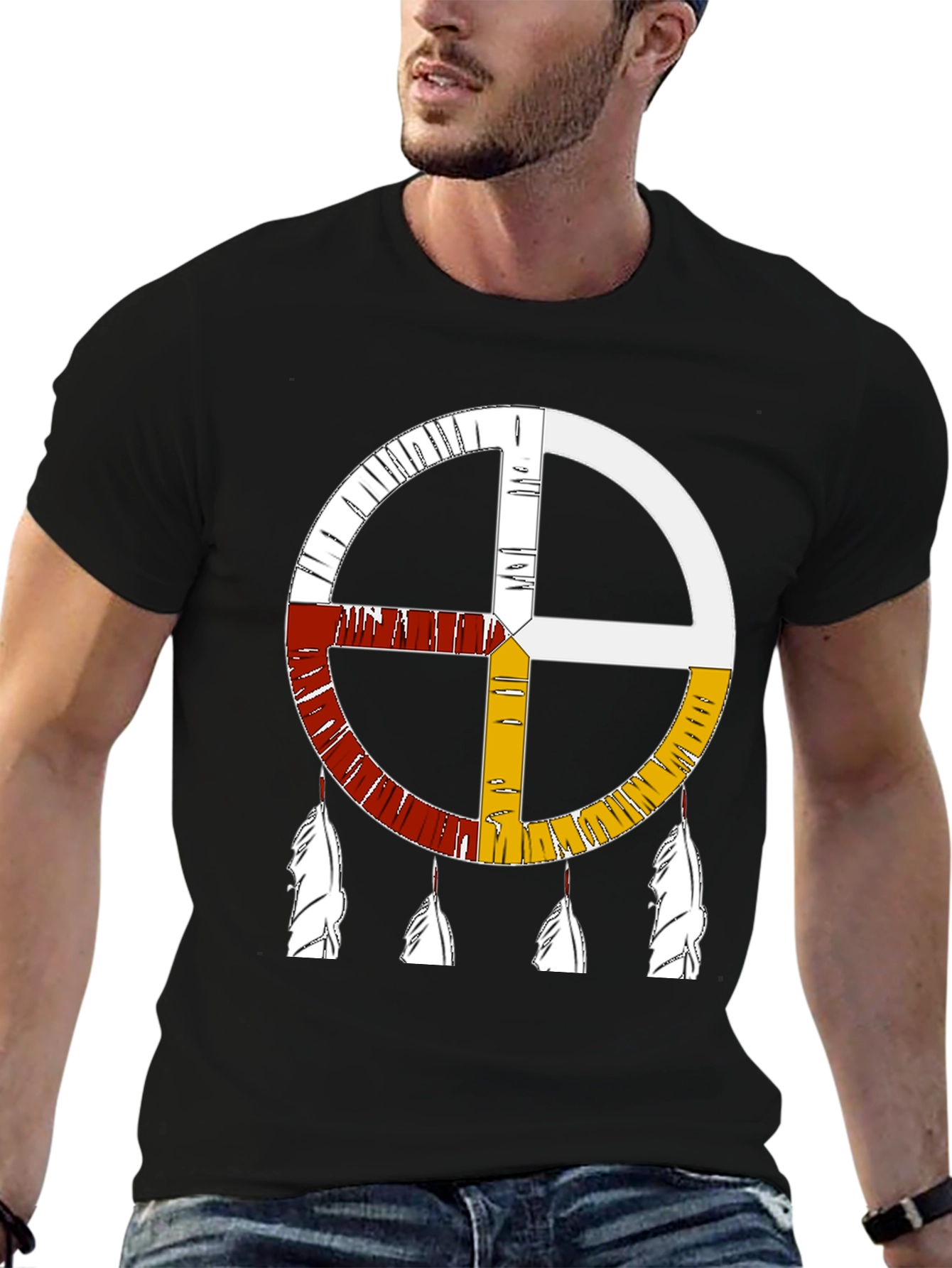Medicine Wheel T-Shirt - Native American Inspired Design
