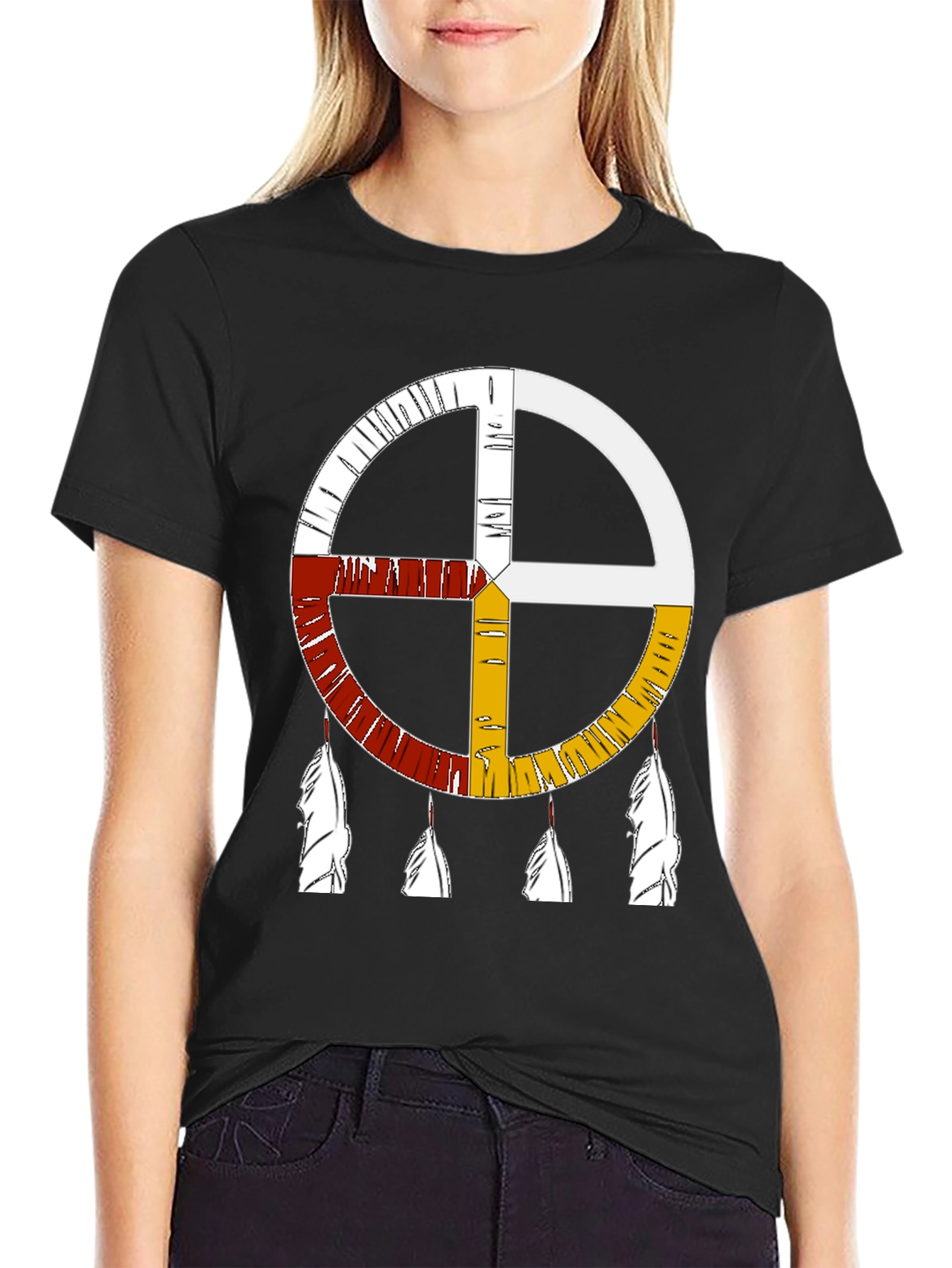 Medicine Wheel T-Shirt - Native American Inspired Design