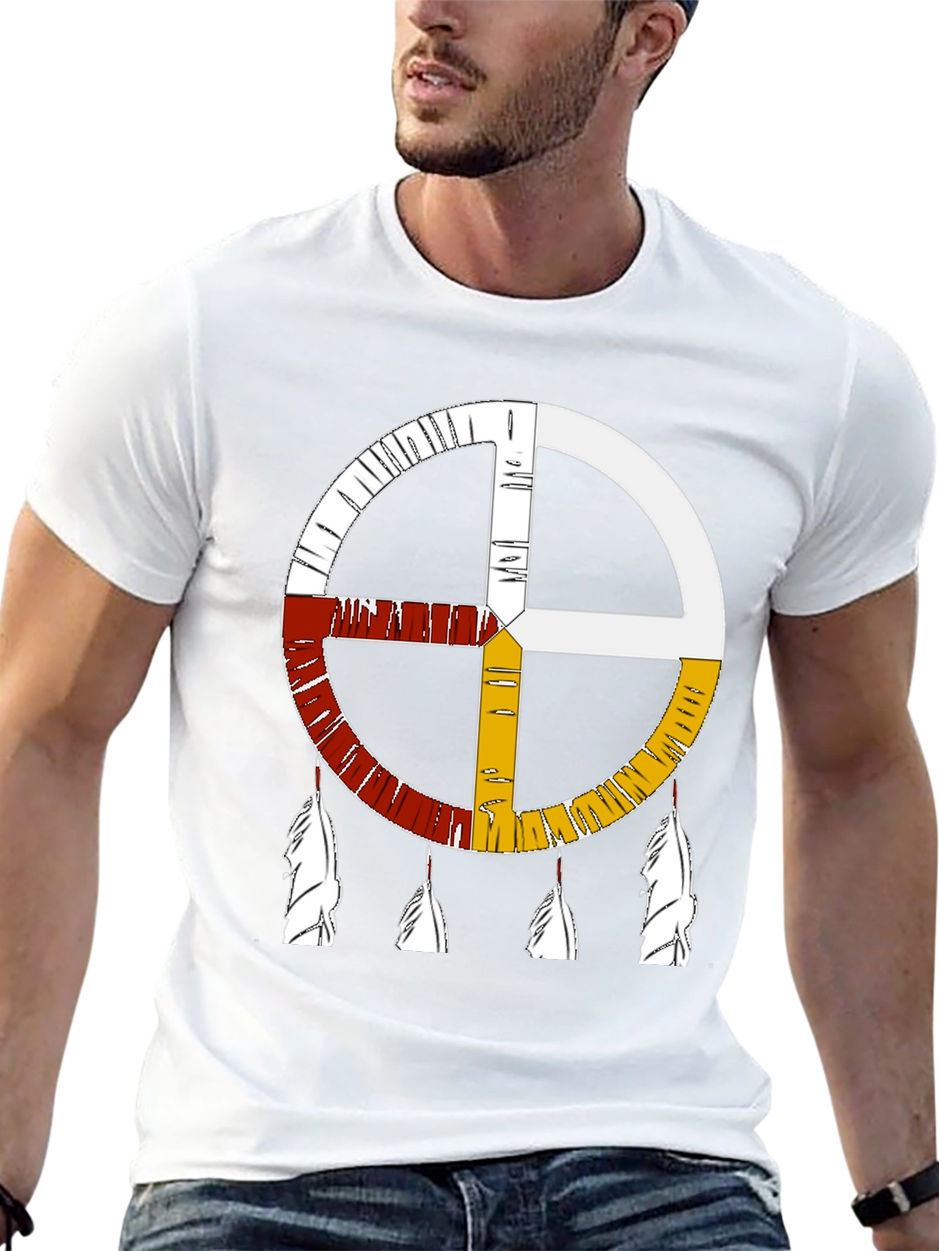 Medicine Wheel T-Shirt - Native American Inspired Design